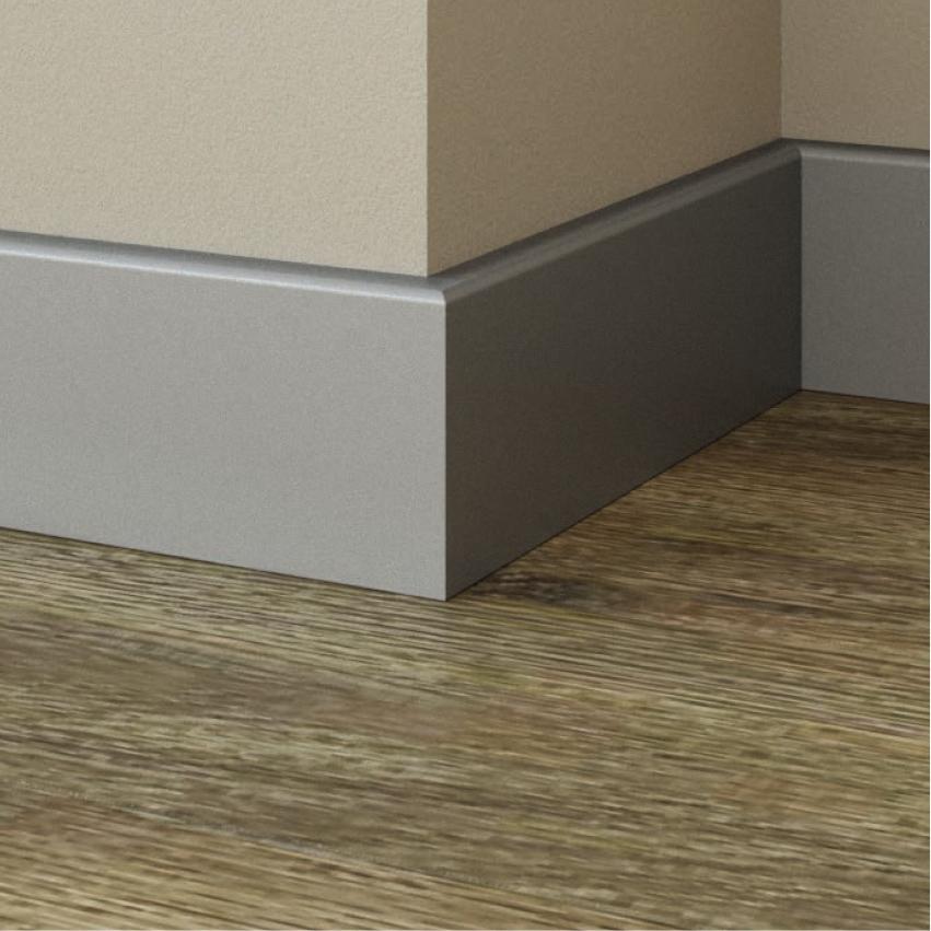 Battiscopa Zoccolino Passacavo Salvamuro ECONOMICO MDF 100X15 BIANCO o ALLUMINIO - Eternal Parquet