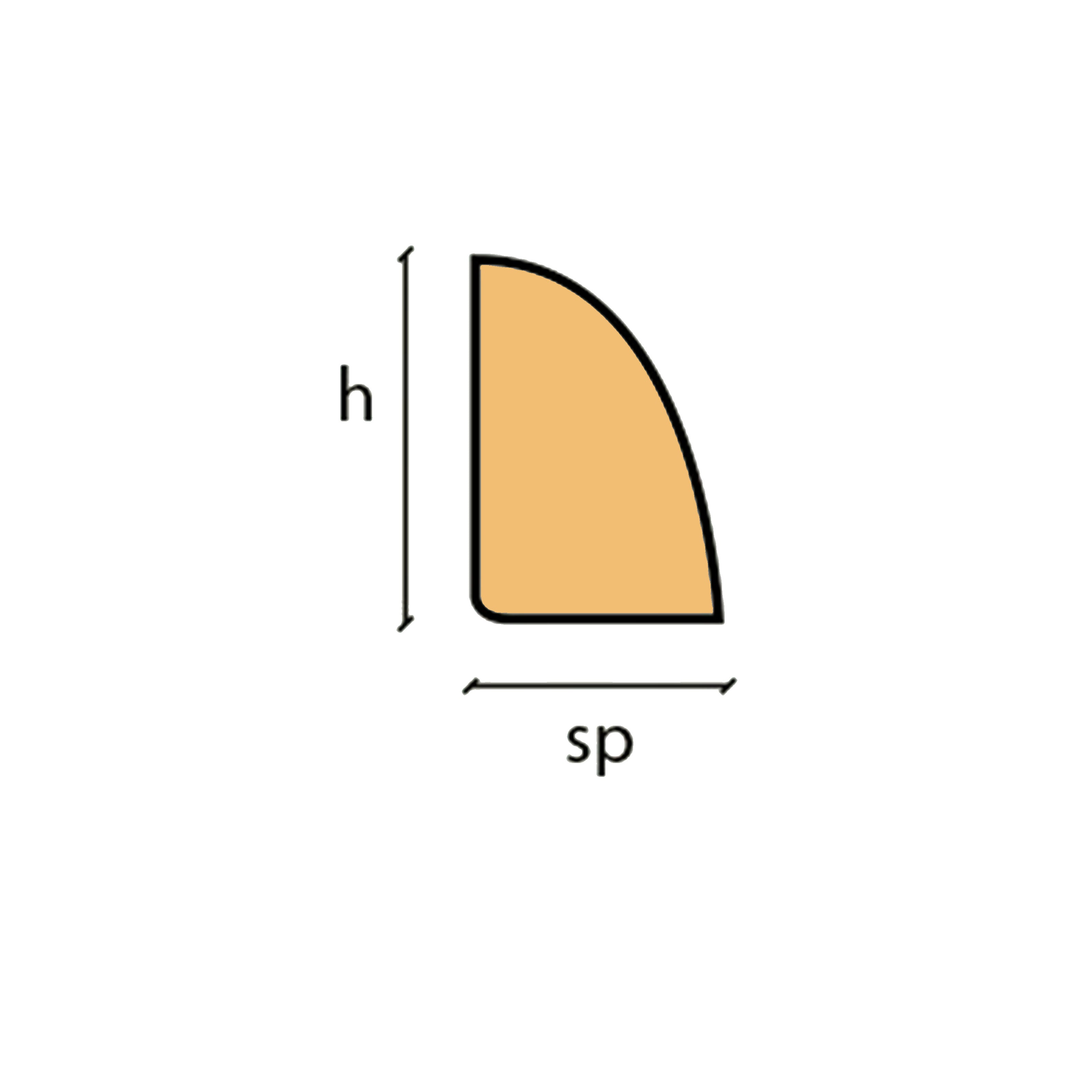 96ML Basolino in Legno Massello Stondato, Zoccolino Basso, Battiscopa 15x9mm - Eternal Parquet