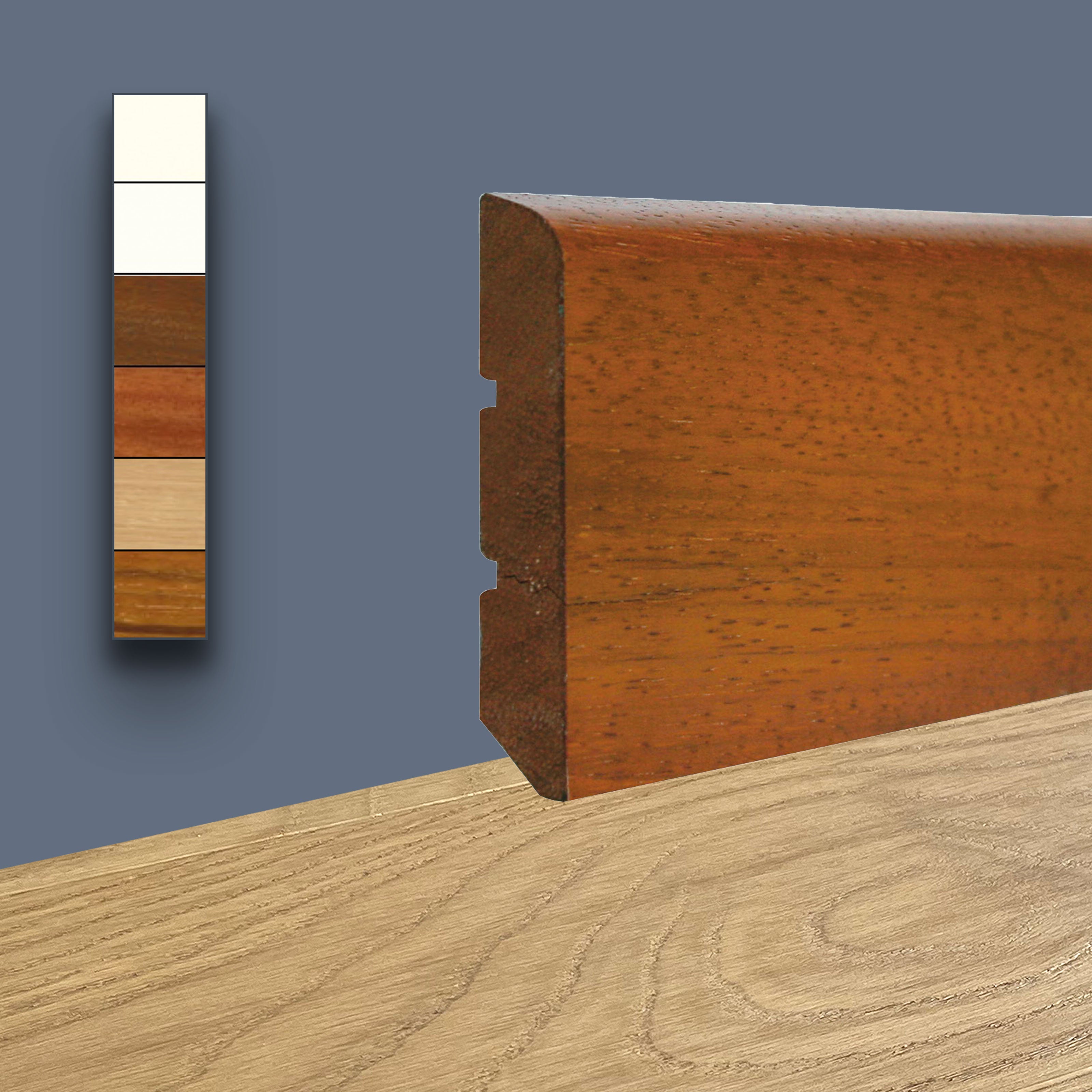 96ML di Battiscopa BC Classico In legno massiccio MASSELLO 95x10 tutto in essenza - Eternal Parquet