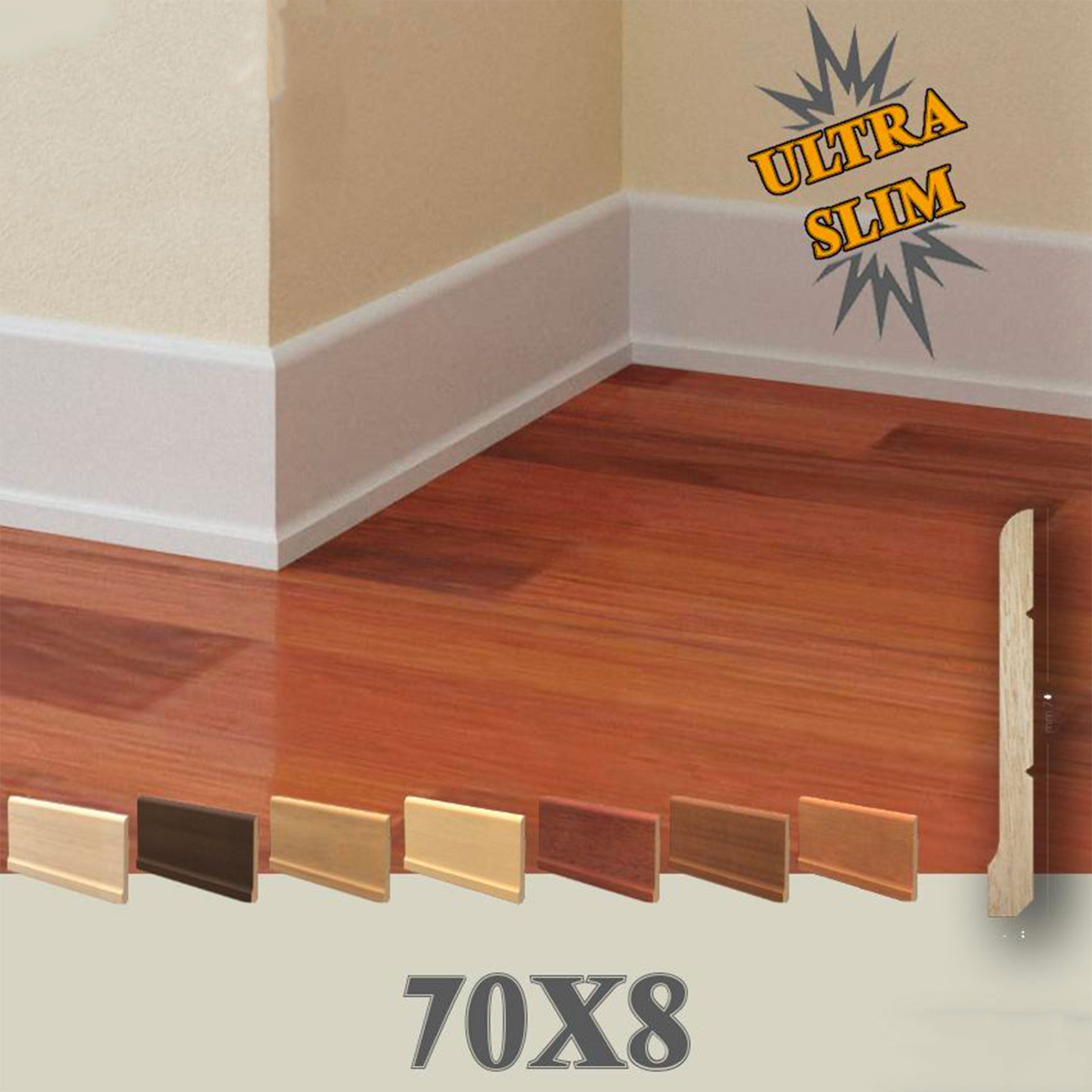 96ML Battiscopa Zoccolino in LEGNO MASSELLO PERUGINO Sottile 70X8 - Eternal Parquet