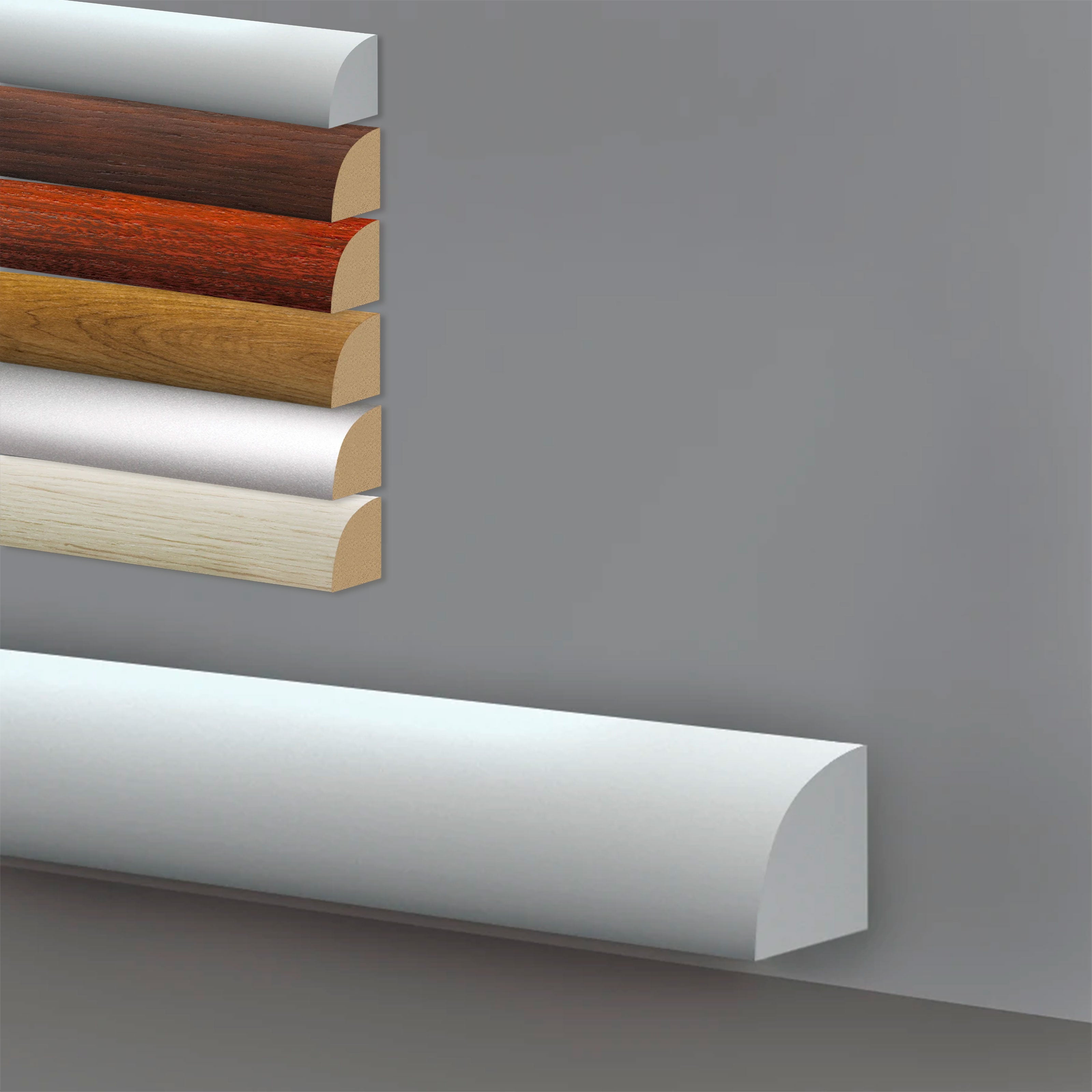 Basolino in POLIMERI EqualWood HI-TEC 19x19x2000mm Allumino, bianco e altre essenze - Eternal Parquet