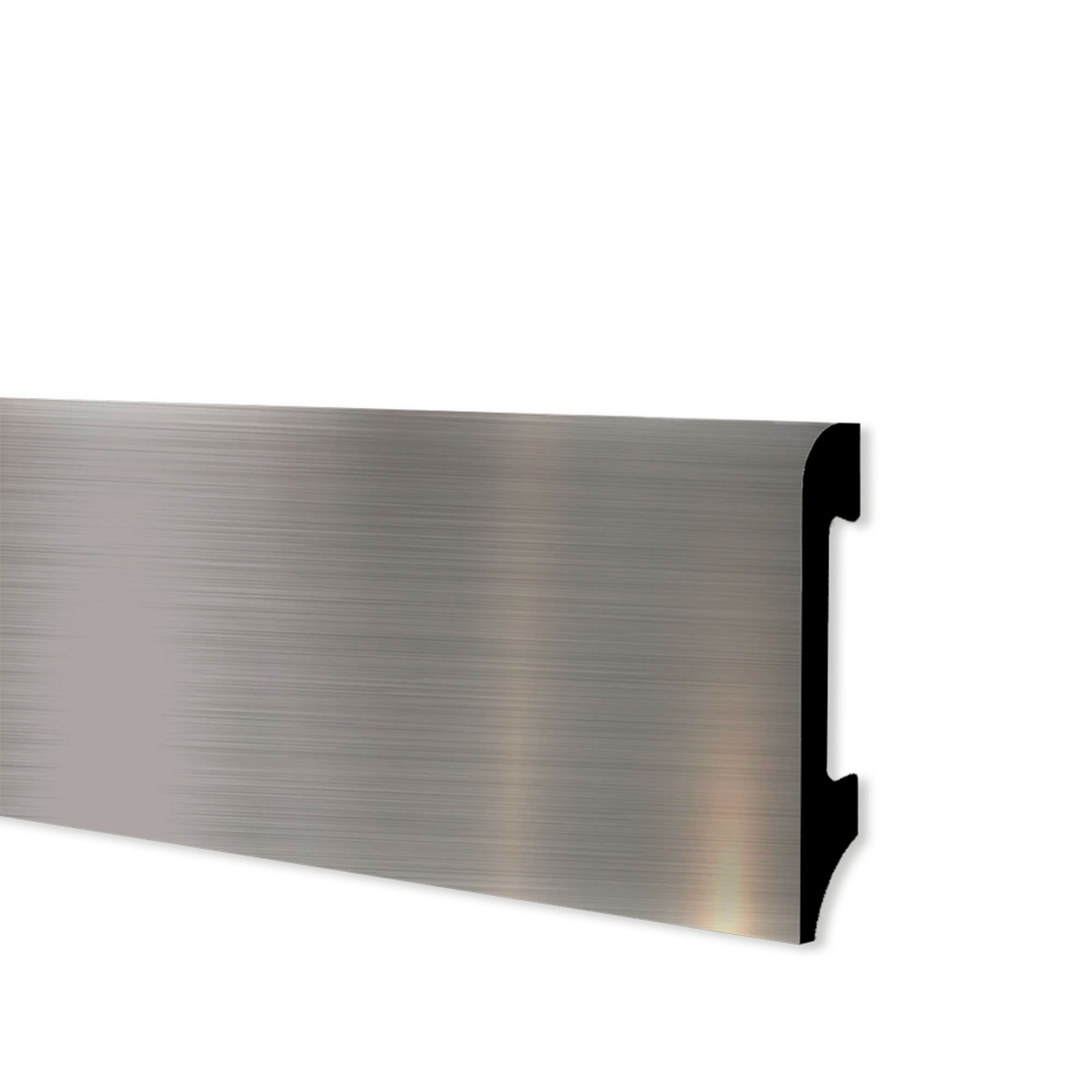 Battiscopa BC Spazzolato in POLIMERI EqualWood HI-TEC 75x14mm Nero, Bianco, Alluminio ecc. - Eternal Parquet