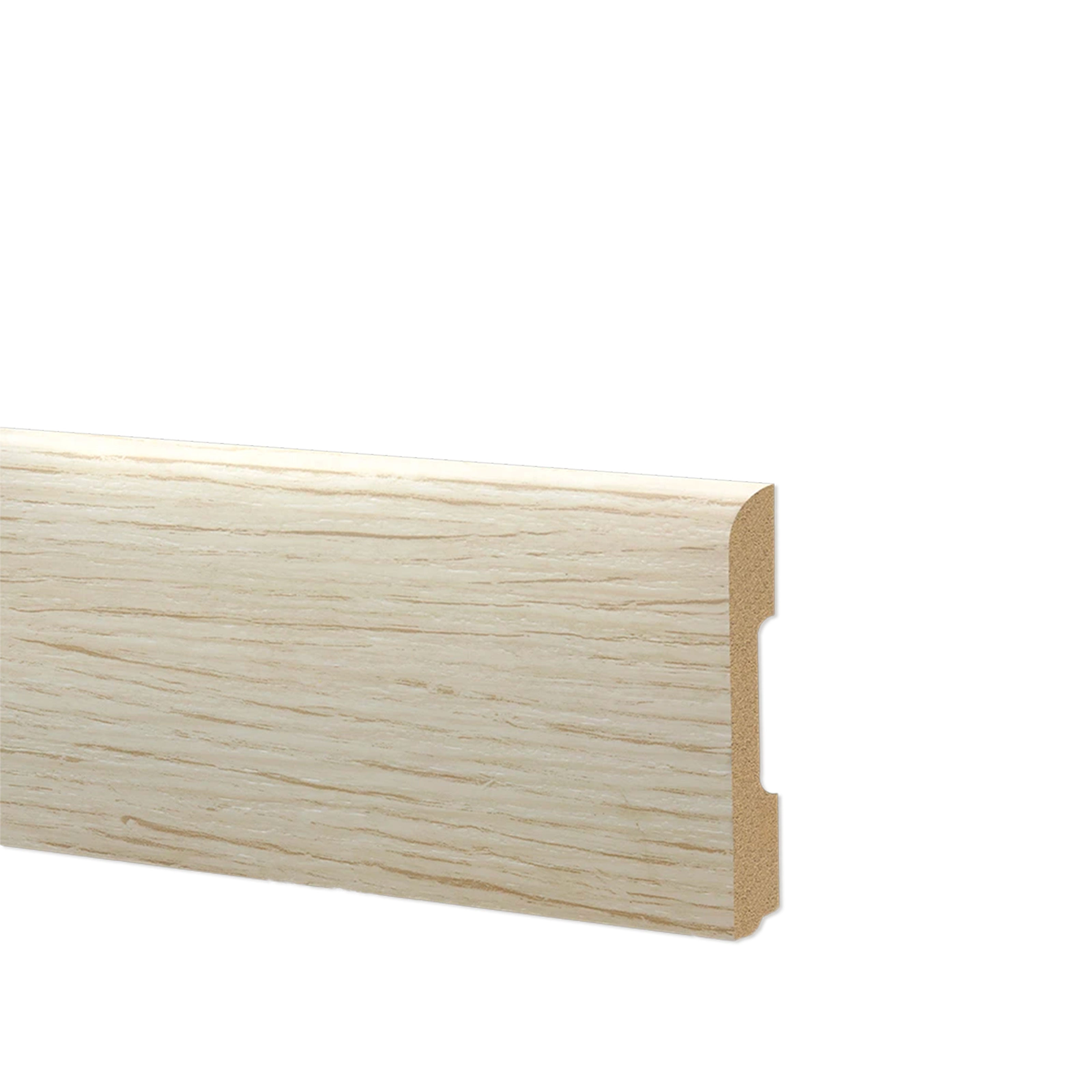 Battiscopa BC Spazzolato in POLIMERI EqualWood HI-TEC 68x10mm Bianco, Alluminio ecc. - Eternal Parquet