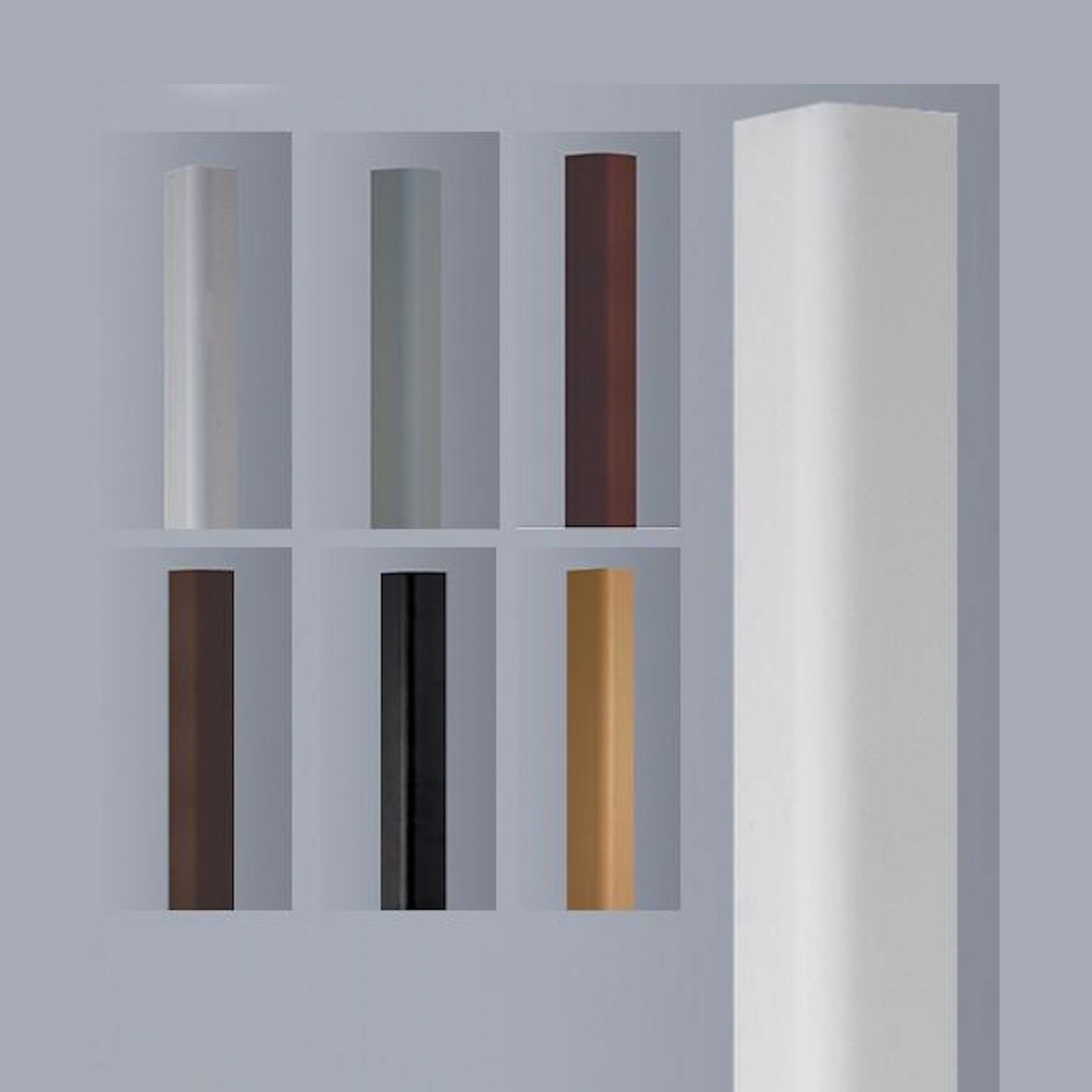 Pacco da 50ml Profilo angolare da MT 2,50 Paraspigolo esterno torello PVC 22x22 - Eternal Parquet