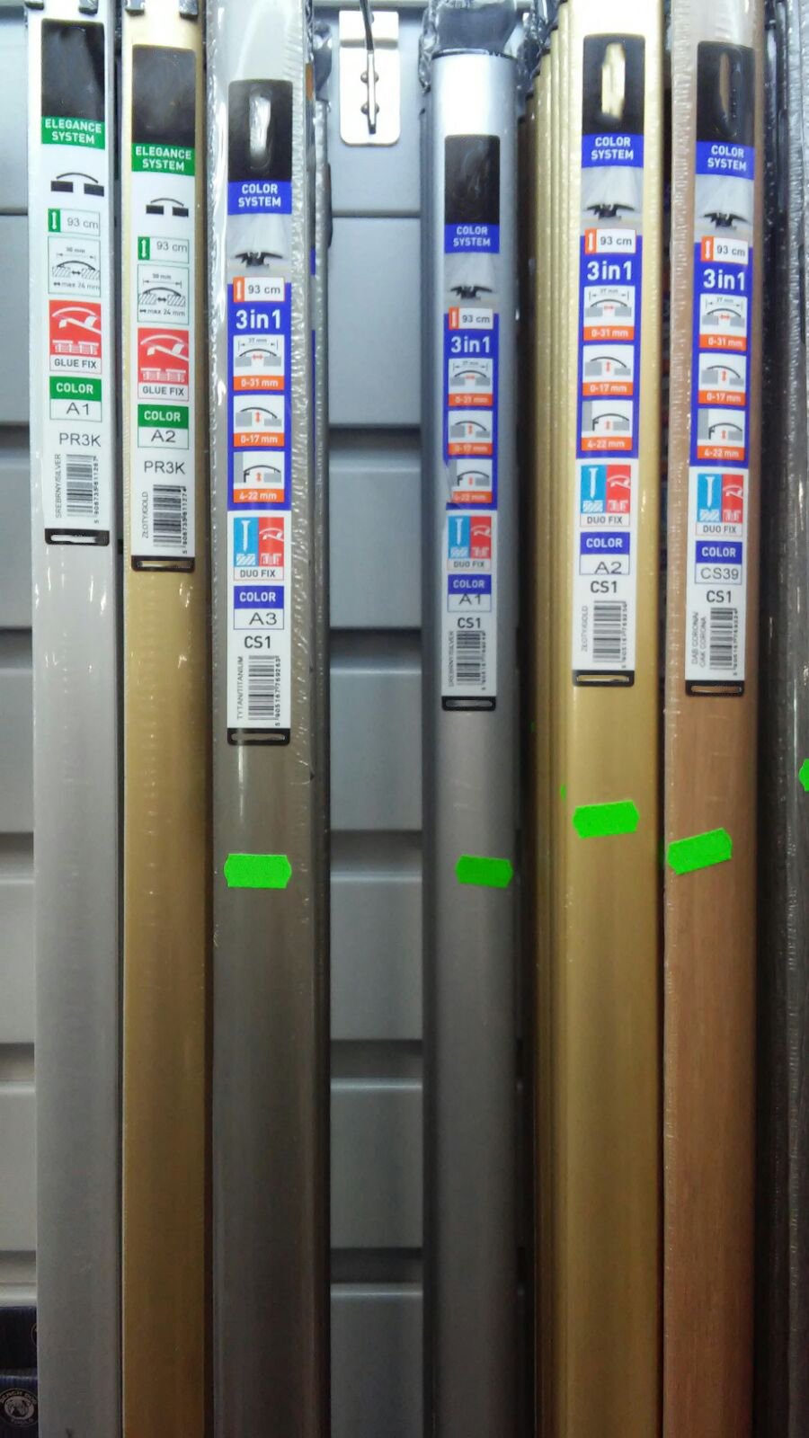 Profilo in Alluminio per parquet e laminati in 34 decori posa 2in1 da 93cm 3in1 (di compensazione o dilatazione , a scendere, di chiusura) (biadesivo e tasselli) - Eternal Parquet