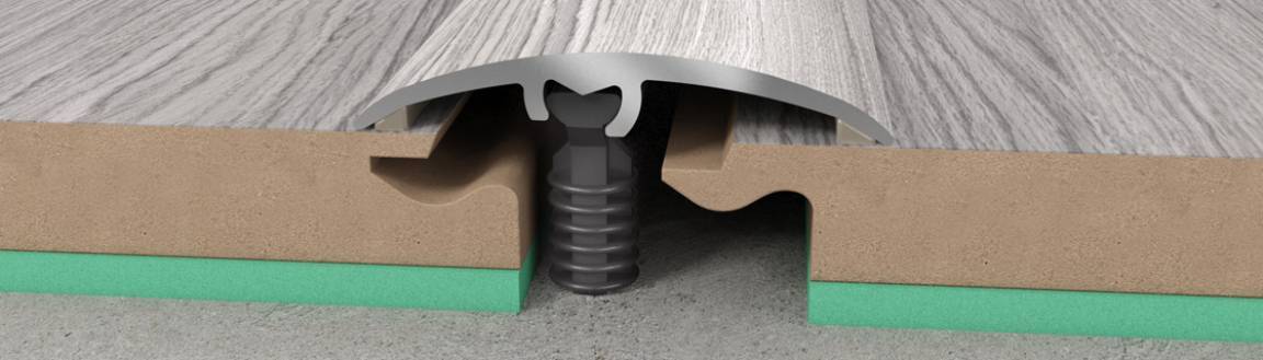 Profilo in Alluminio per parquet e laminati in 34 decori posa 2in1 da 93cm 3in1 (di compensazione o dilatazione , a scendere, di chiusura) (biadesivo e tasselli) - Eternal Parquet