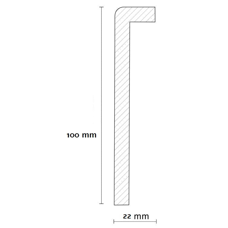 96 METRI LINEARI DI BATTISCOPA COPRIMARMO COPRIBATTISCOPA 100X22mm BIANCO - Eternal Parquet
