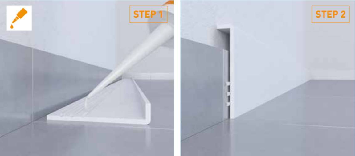 BATTISCOPA COPRIMARMO COPRIBATTISCOPA COPRIVECCHIO 95X19 (asta 2420mm) IN DUROPOLIMERO BIANCO WATERPROOF INSCALFIBILE - Eternal Parquet