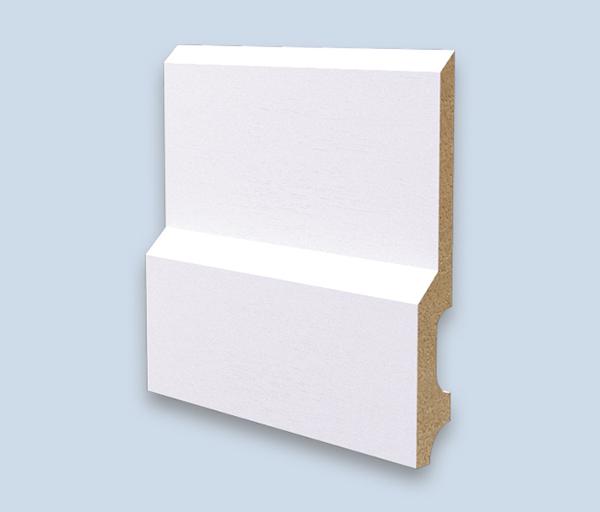 BATTISCOPA in legno MASSICCIO/MASSELLO ZOCCOLINO LONDON 150X18 laccato bianco - Eternal Parquet