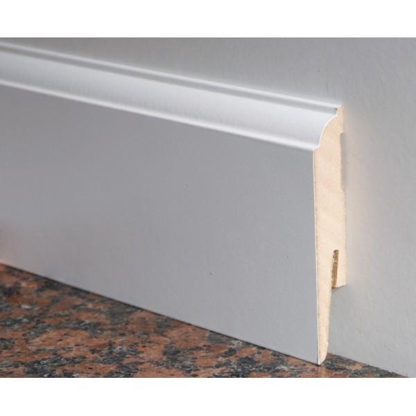 BATTISCOPA in MDF Zoccolino BIANCO DUCALE CLASSICO 60X15 (asta 2420mm) - Eternal Parquet