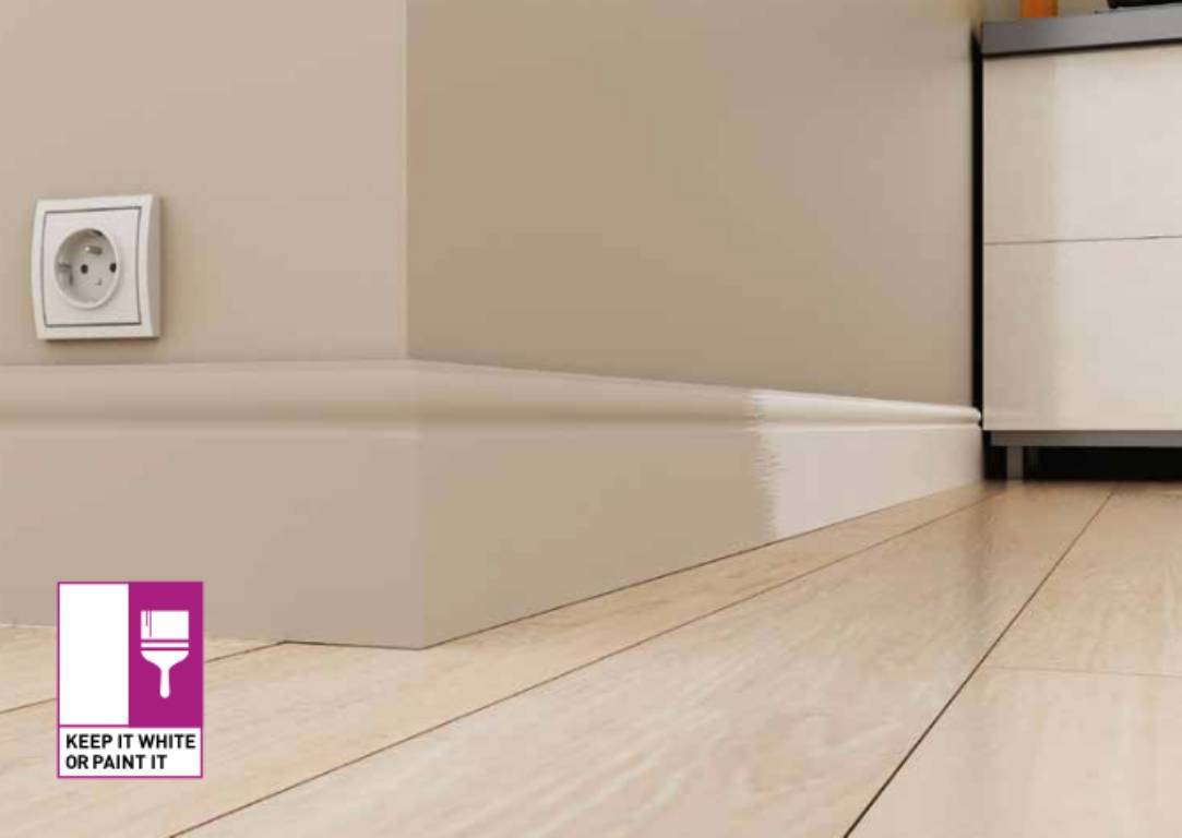 BATTISCOPA in MDF Zoccolino BIANCO DUCALE CLASSICO 60X15 (asta 2420mm) - Eternal Parquet
