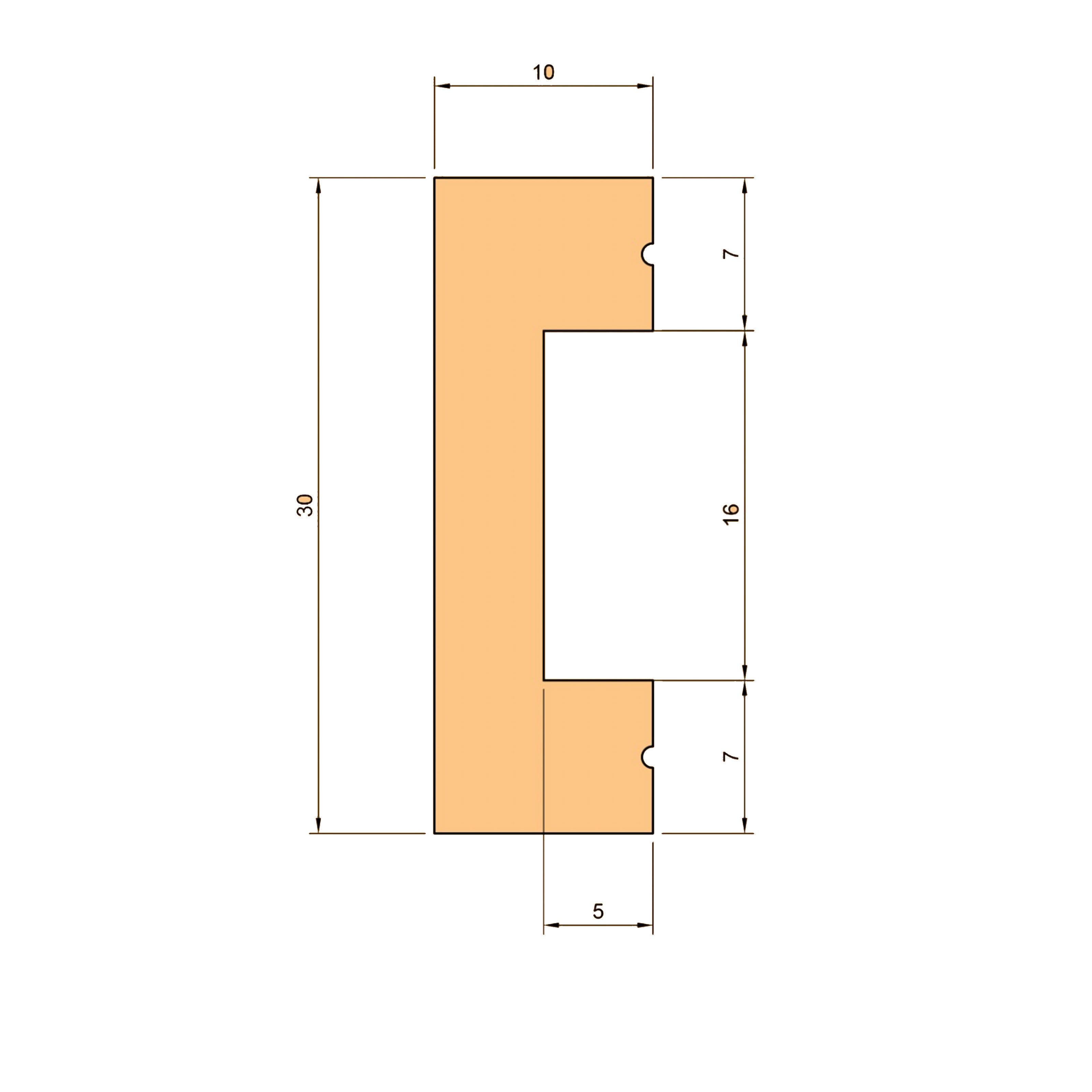 Battiscopa SQUADRATO BIANCO BASSO 30x10x2000mm in POLIMERI - Polistrutturato - Eternal Parquet