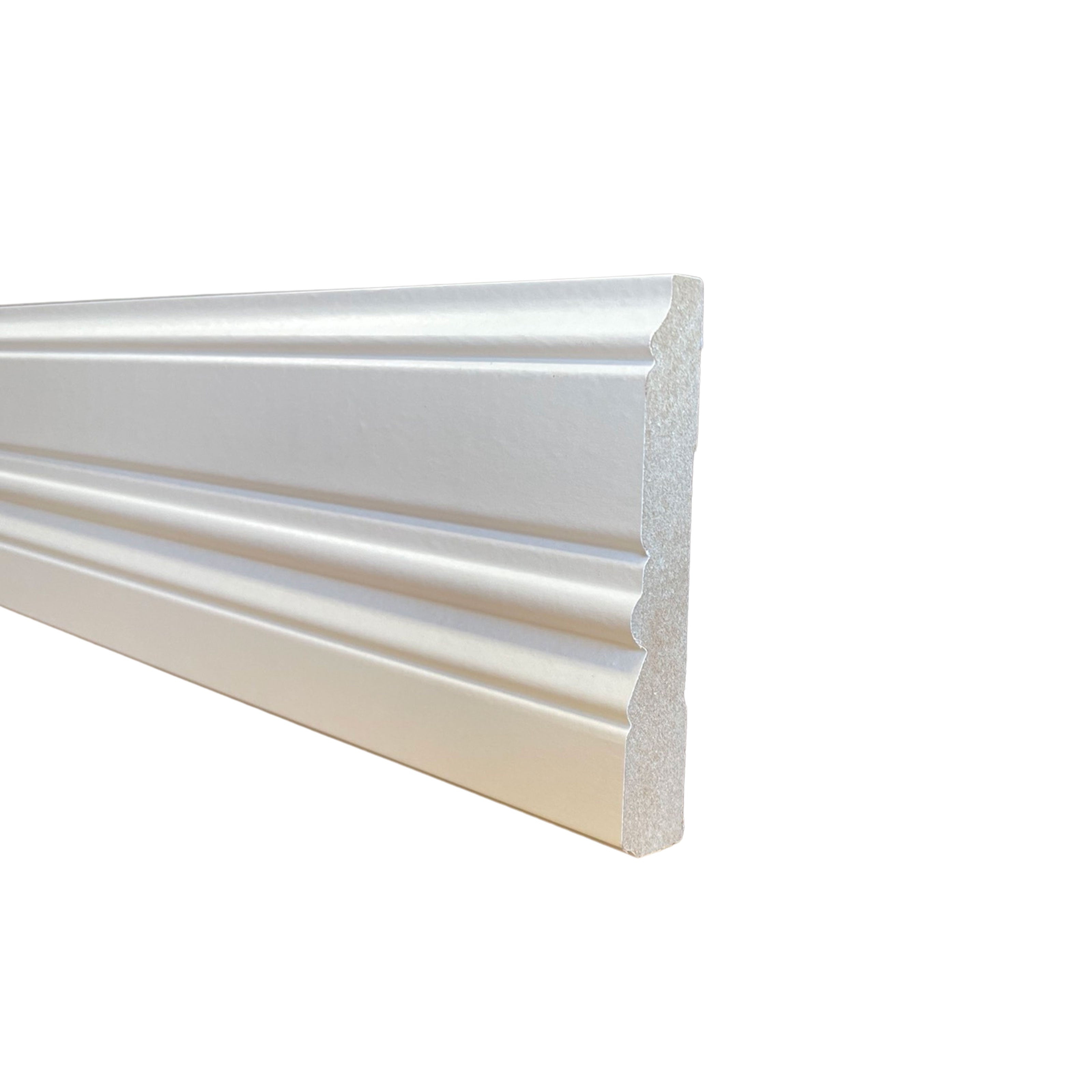 BATTISCOPA ZOCCOLINO COLONIALE in FIBRA DI LEGNO COMPATTA 112X18 BIANCO - Eternal Parquet