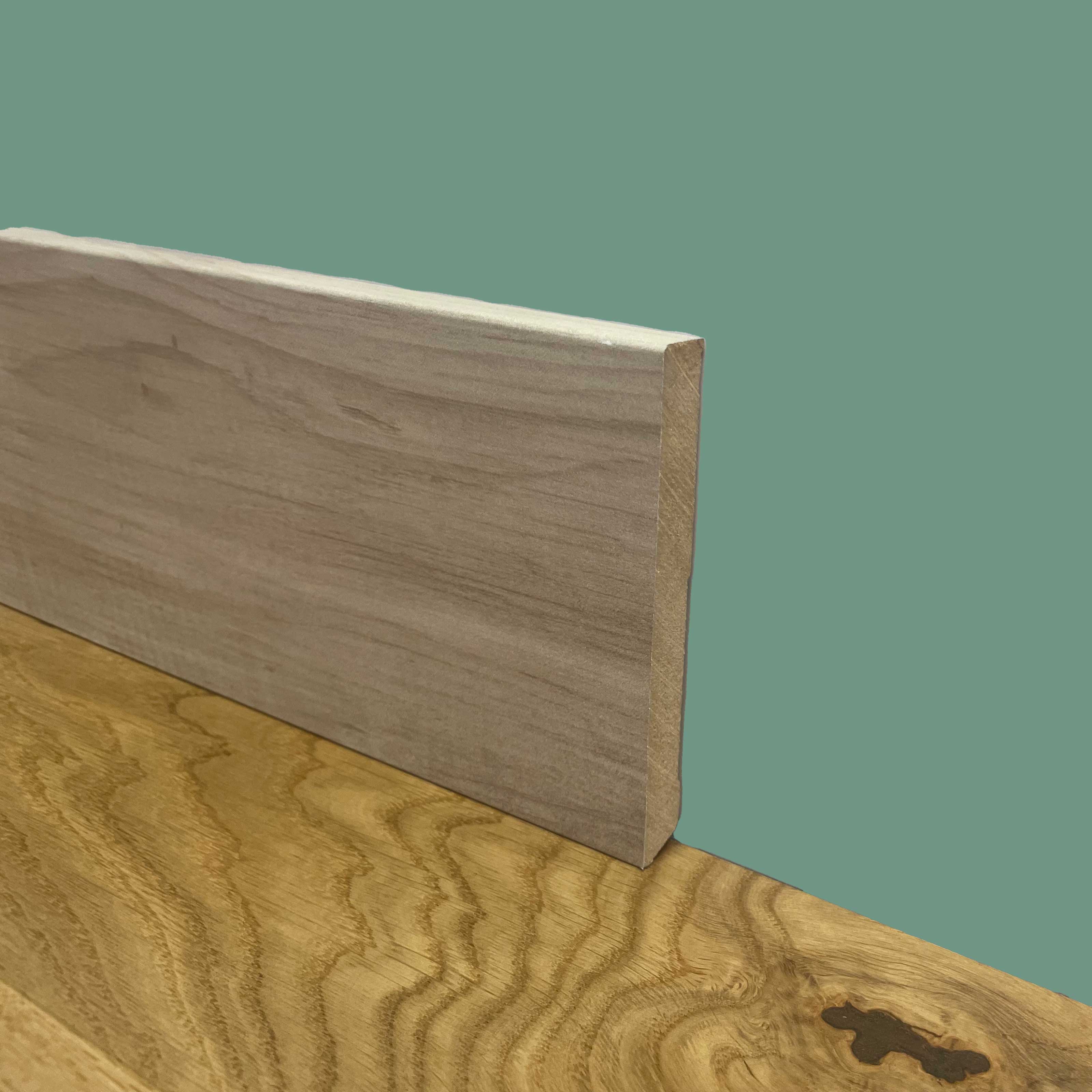 ***MEGA STOCK al metro*** BATTISCOPA ALTO QUADRO in Fibra di legno 120x15 Frassino Crema - Eternal Parquet