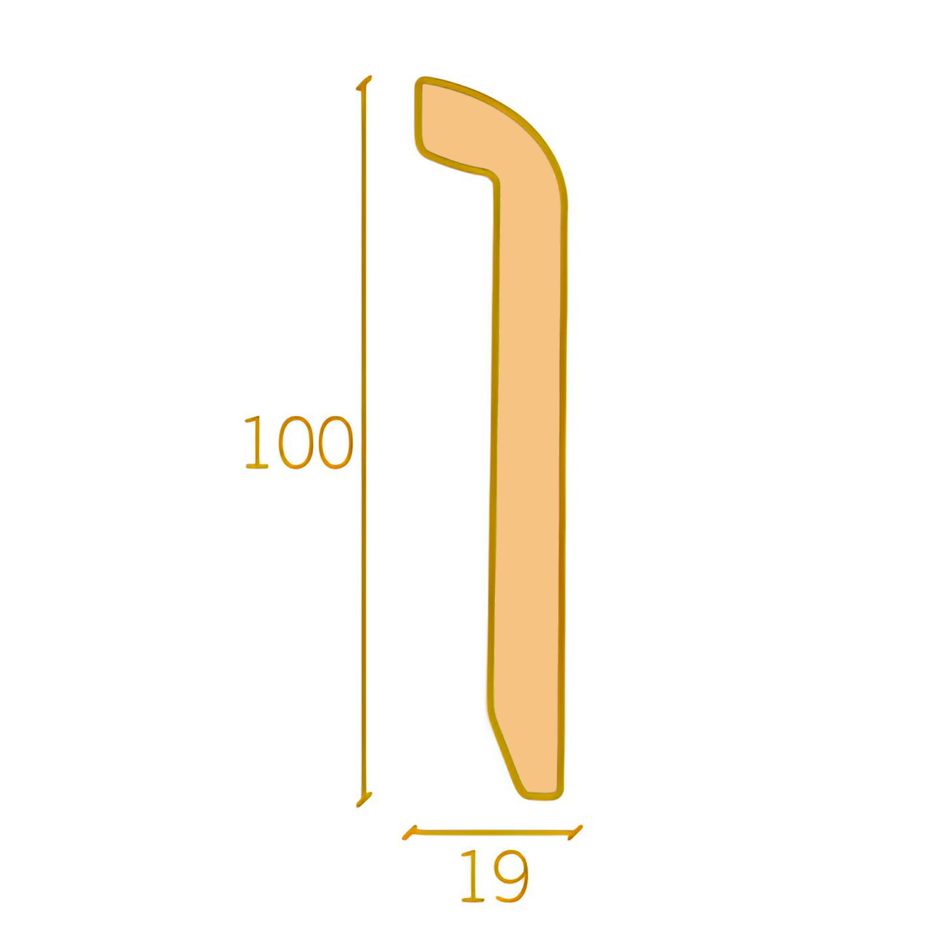 96ML di Battiscopa Coprimarmo coprivecchio LEGNO Impiallacciato 100X19mm varie essenze - Eternal Parquet