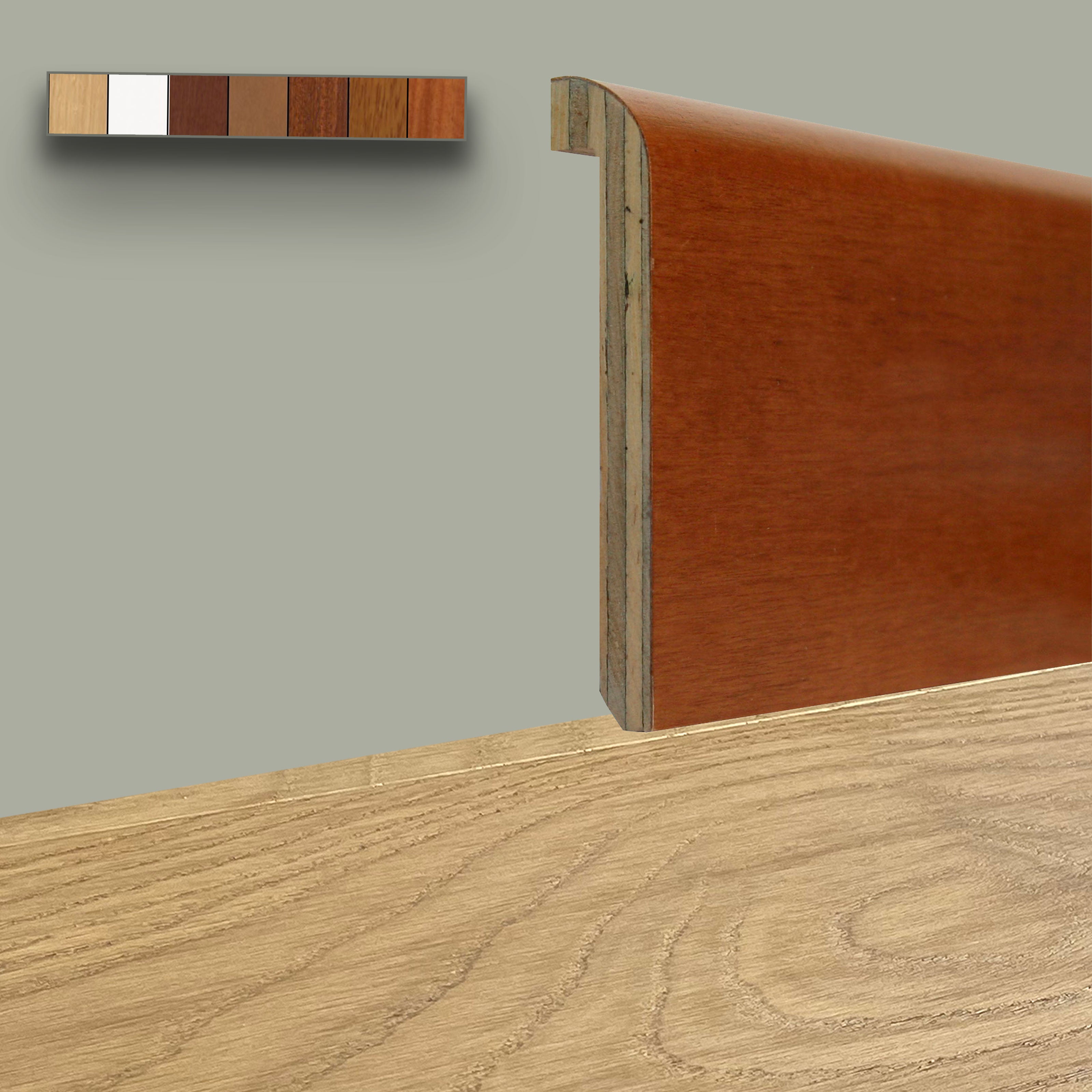 96ML di Battiscopa Coprimarmo coprivecchio LEGNO Impiallacciato 100X19mm varie essenze - Eternal Parquet