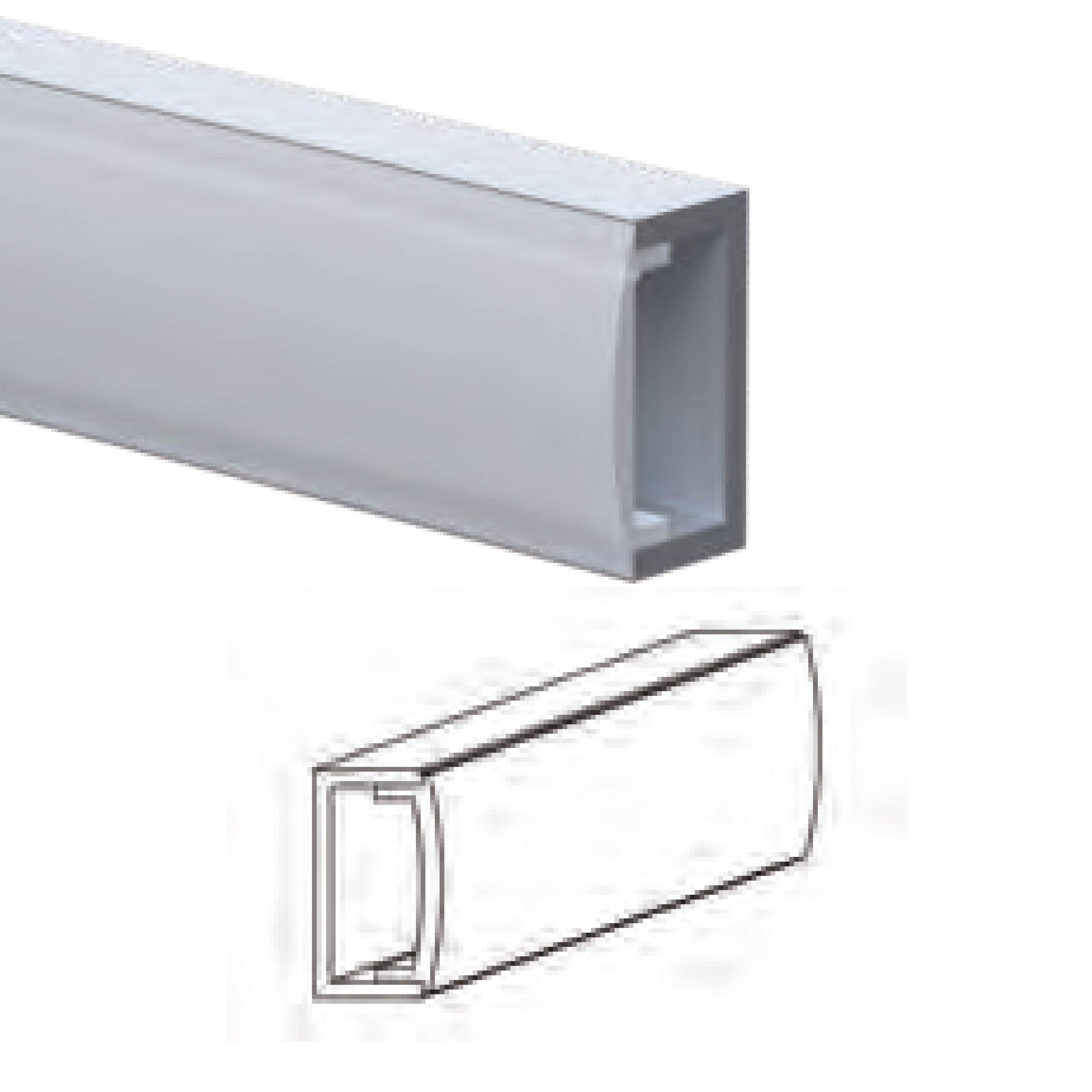 28ML o multipli di BATTISCOPA LED squadrato in legno MASSELLO 95x14 + portaled Alluminio - Eternal Parquet