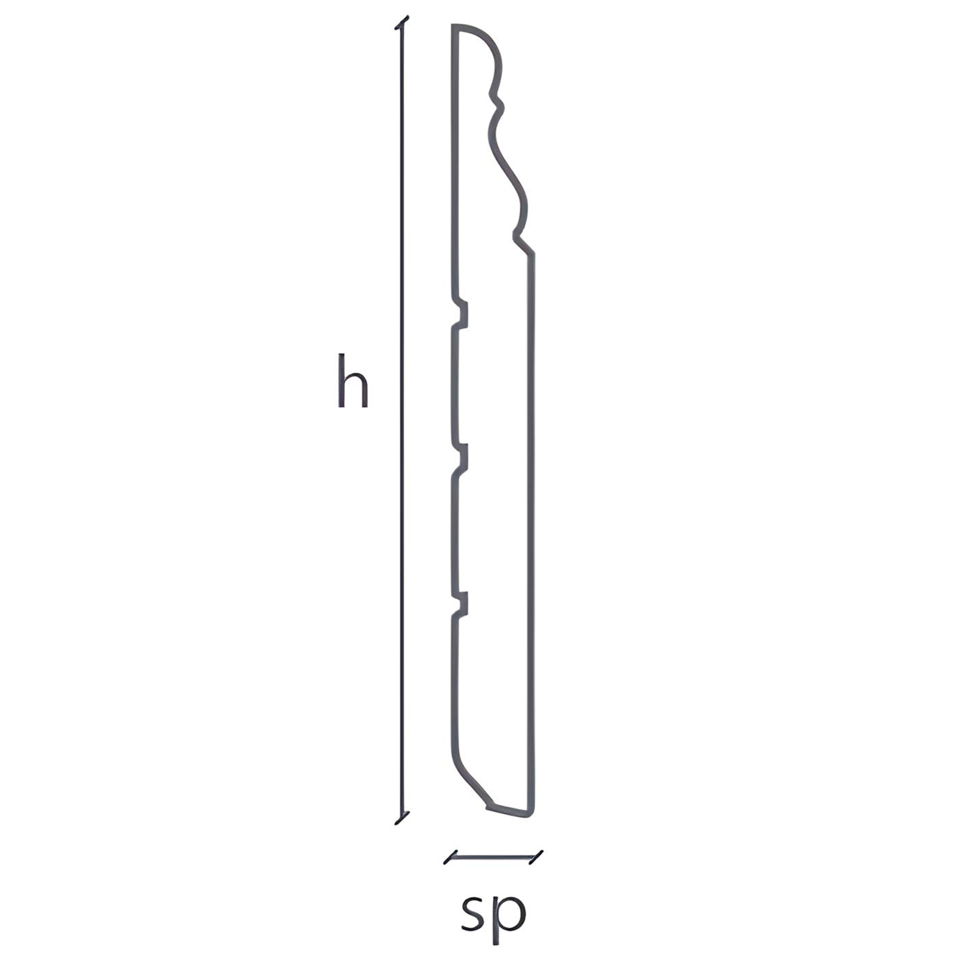 96ML di Battiscopa Zoccolino GRAN DUCALE Massello AYOUS 120x13mm Lacc. Bianco, grezzo o ral 9010 - Eternal Parquet