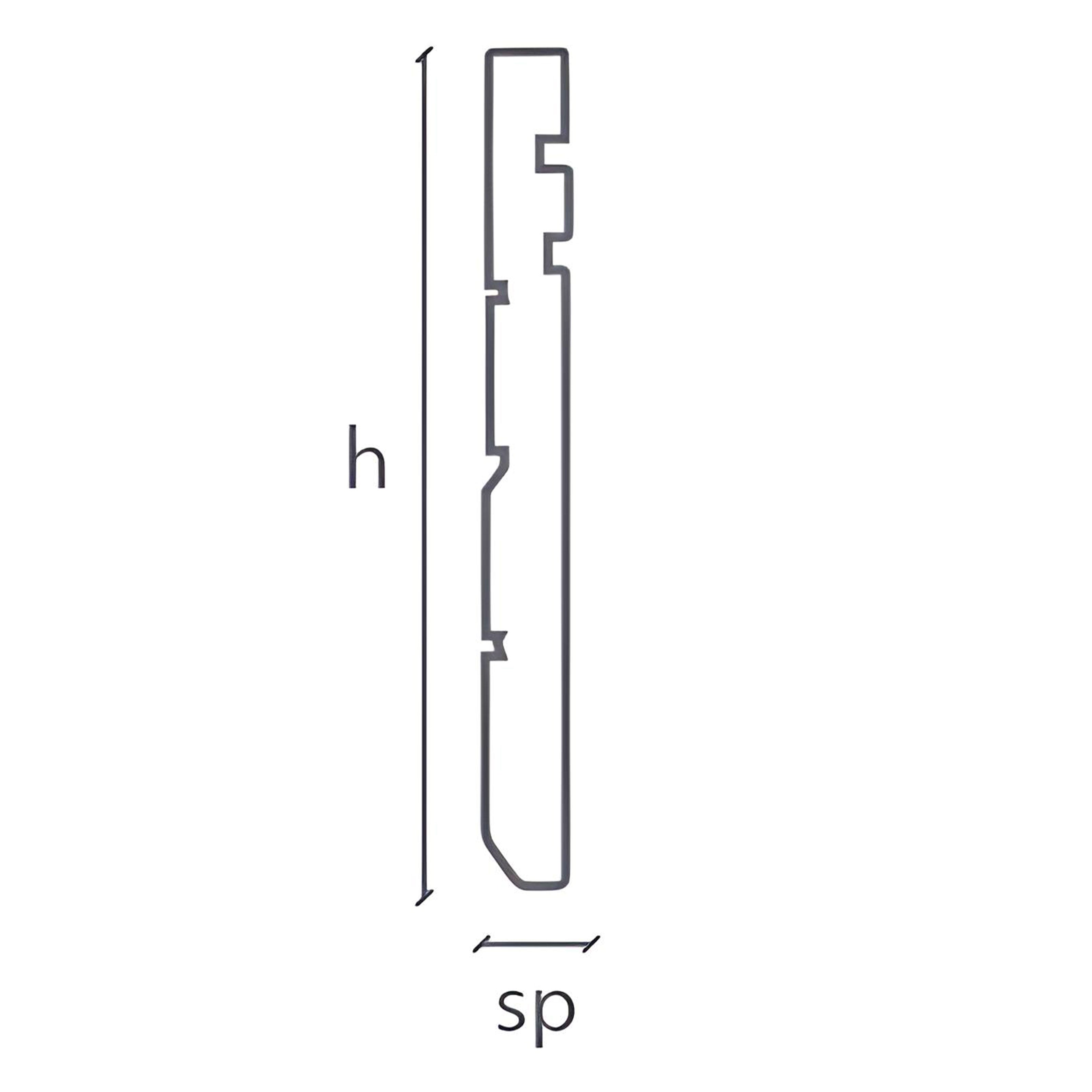 96ML di Battiscopa Zoccolino Massello Ayous mod. EDWARD 140X13 Bianco, grezzo, 9010 - Eternal Parquet