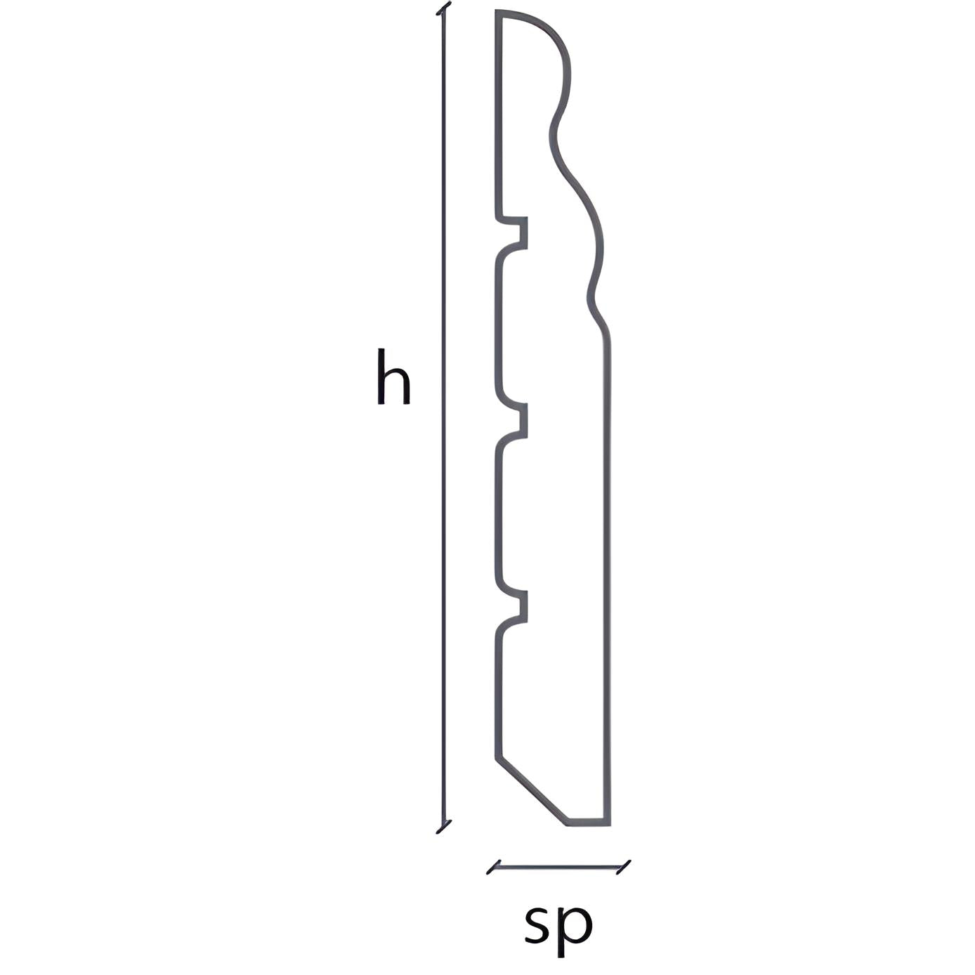 Battiscopa Ducale legno Massello Massiccio 95x13 in essenza RAL 9010, bianco o ROVERE - Eternal Parquet