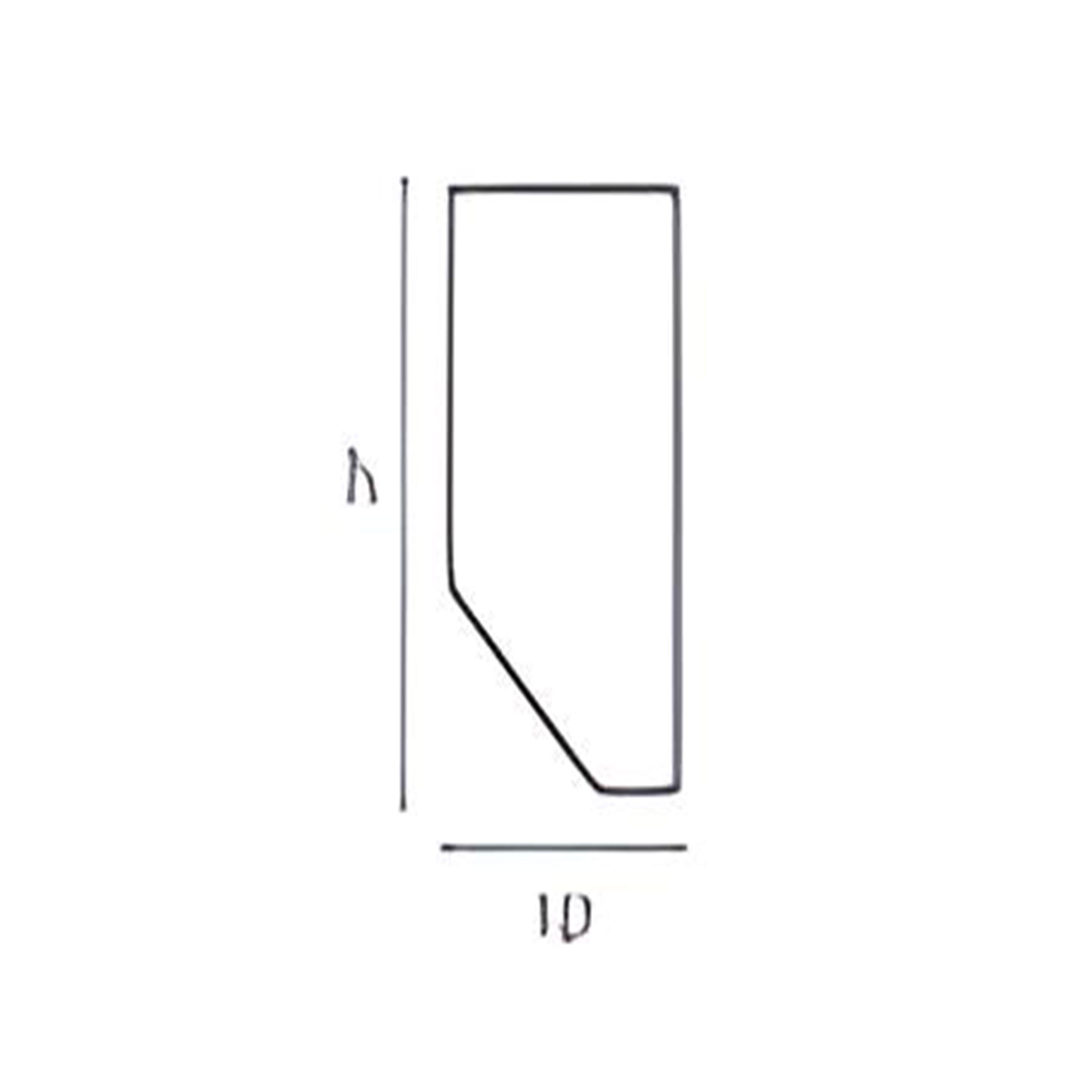 Battiscopa Elite Squadrato Legno Massello Dritto 60X15mm bianco o rovere - Eternal Parquet