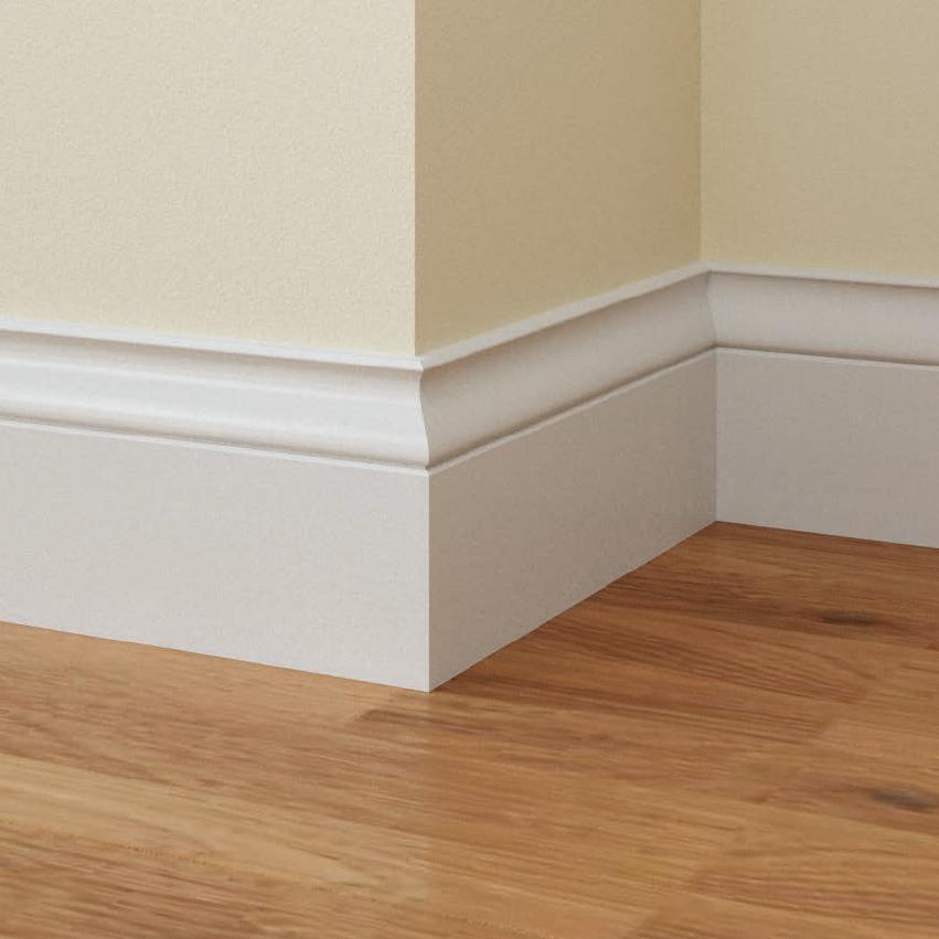 BATTISCOPA in legno MASSELLO Zoccolino MOD. VICENTINO 130X15 BIANCO O GREZZO - Eternal Parquet