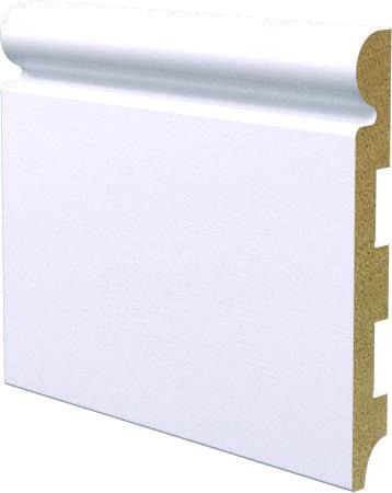 BATTISCOPA legno MASSELLO PASSACAVO BORGHESE 120X14 Zoccolino BIANCO O GREZZO - Eternal Parquet