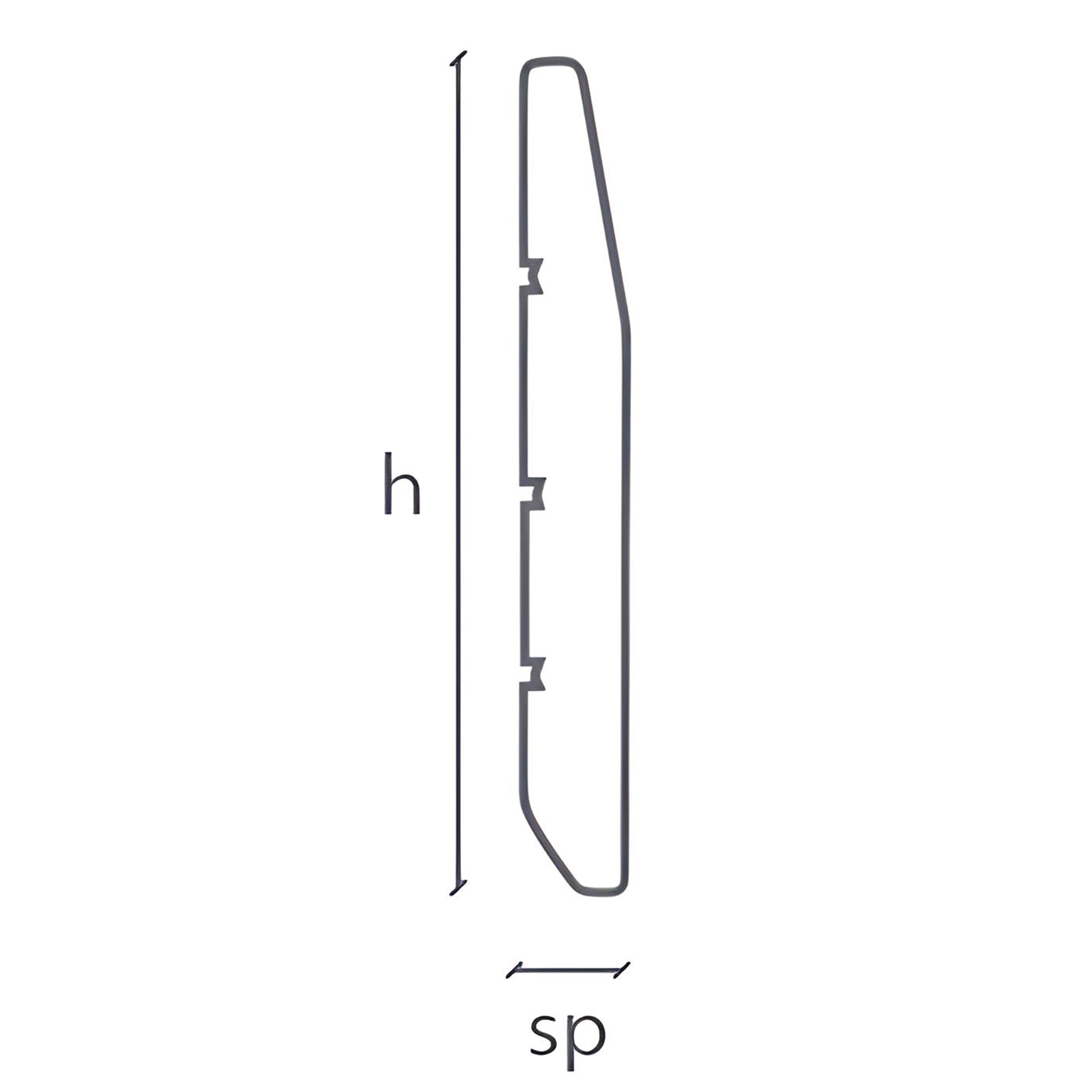 battiscopa Zoccolino Massello mod. GEORGE 100x13mm Bianco, grezzo o Ral 9010 - Eternal Parquet