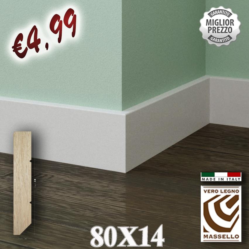 100ML BATTISCOPA ZOCCOLINO MASSELLO QUADRO SQUADRATO 80X14 - Eternal Parquet