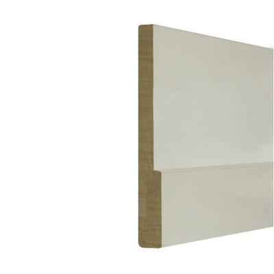 96 Metri lineari Battiscopa moderno CESAR laccato bianco 120X15mm - Eternal Parquet