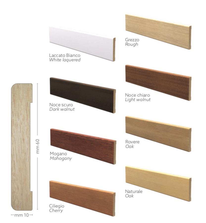 56ML di Coprifilo Mostrina telaio battisedia porte e finestre in Legno massello - Eternal Parquet