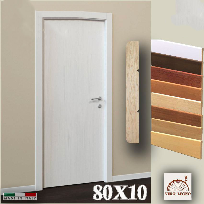Coprifilo telaio battisedia porte e finestre in Legno massello AYOUS 80x10 - Eternal Parquet