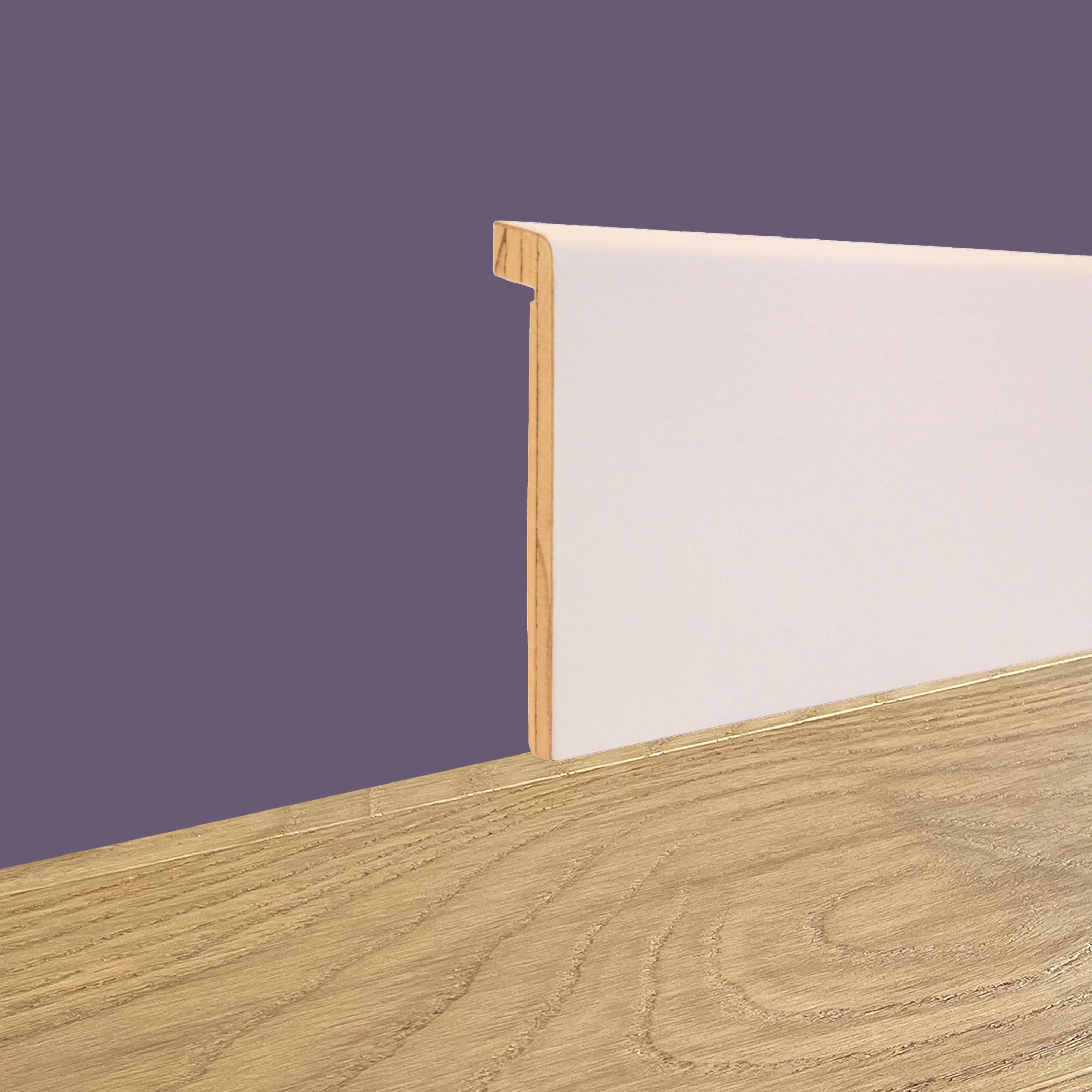 96ML Battiscopa Coprimarmo Legno Massello Squadrato 100x19 Laccato Bianco o grezzo - Eternal Parquet