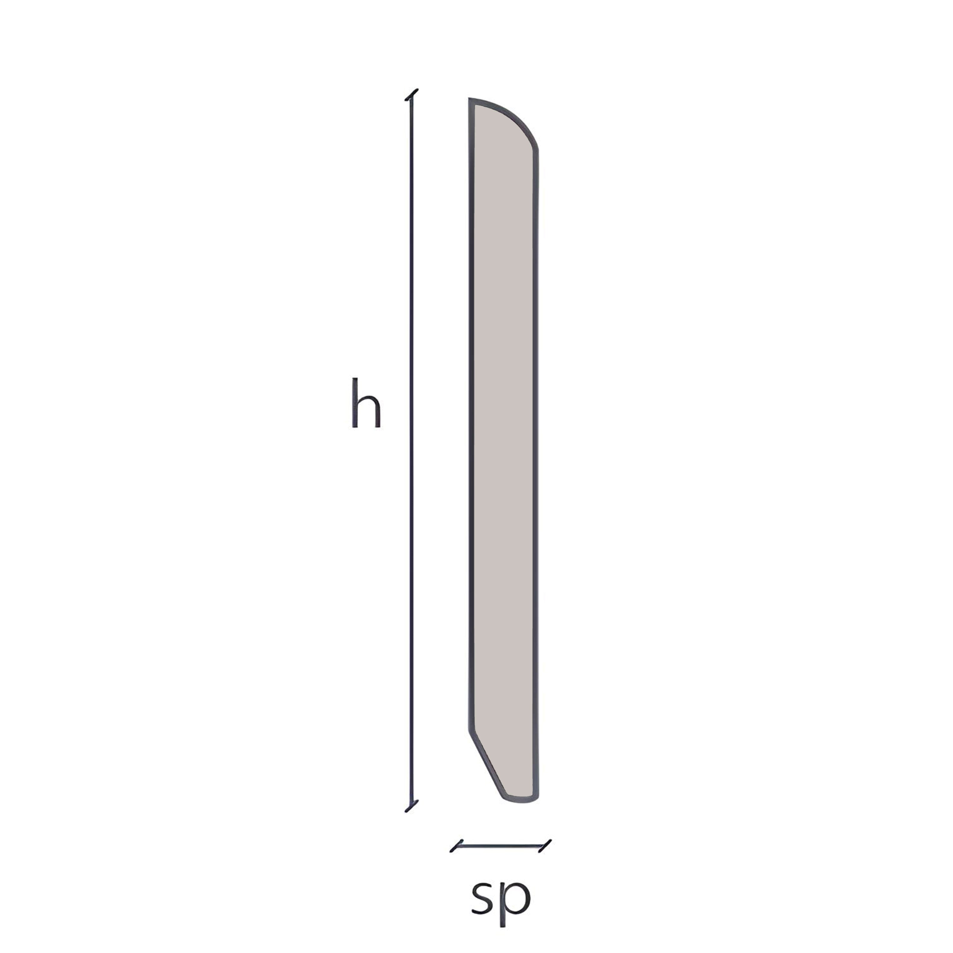 Battiscopa Zoccolino BC in legno multistrato 80X13mm in colori RAL - Eternal Parquet