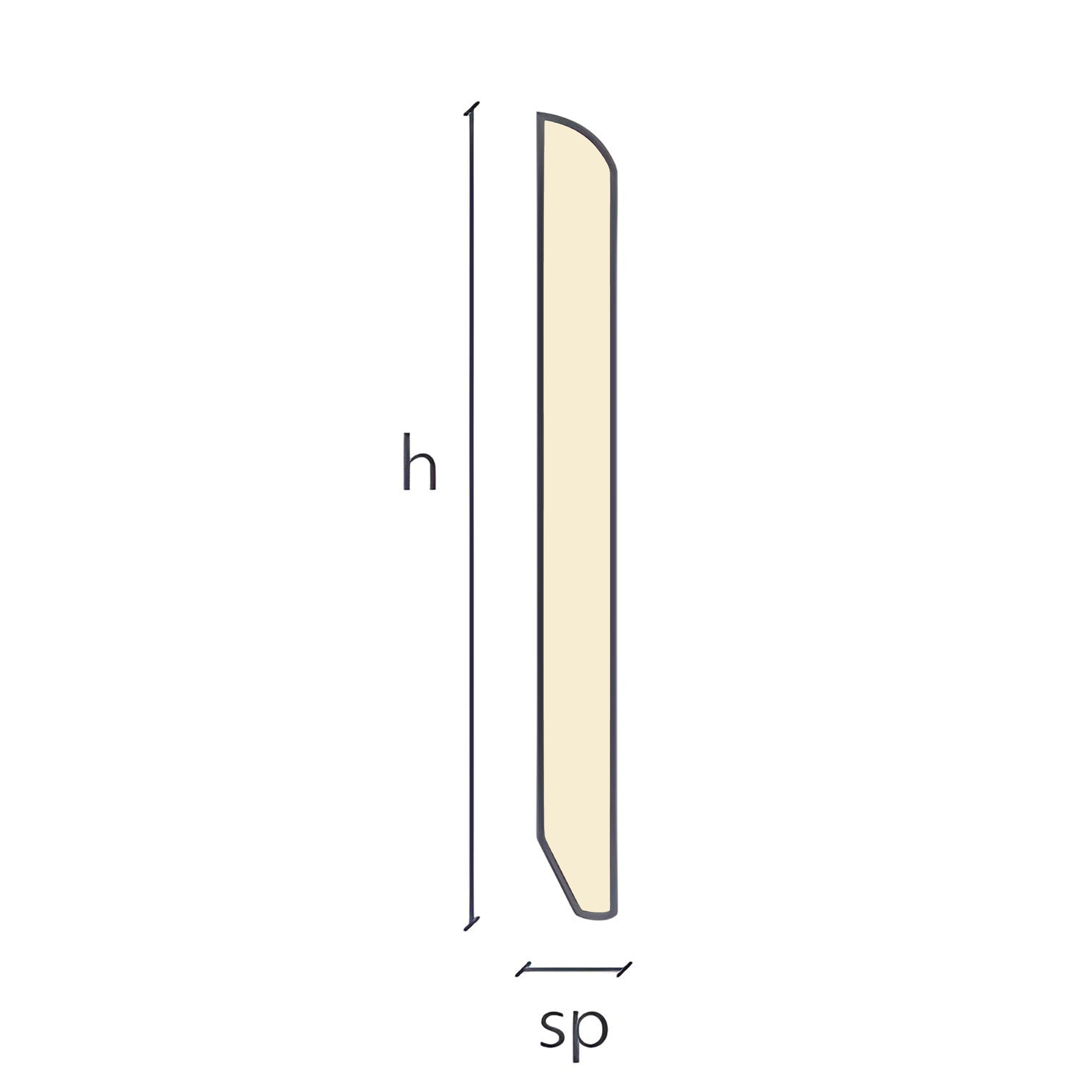 Battiscopa Zoccolino BC in legno multistrato 80X13mm in colori RAL - Eternal Parquet