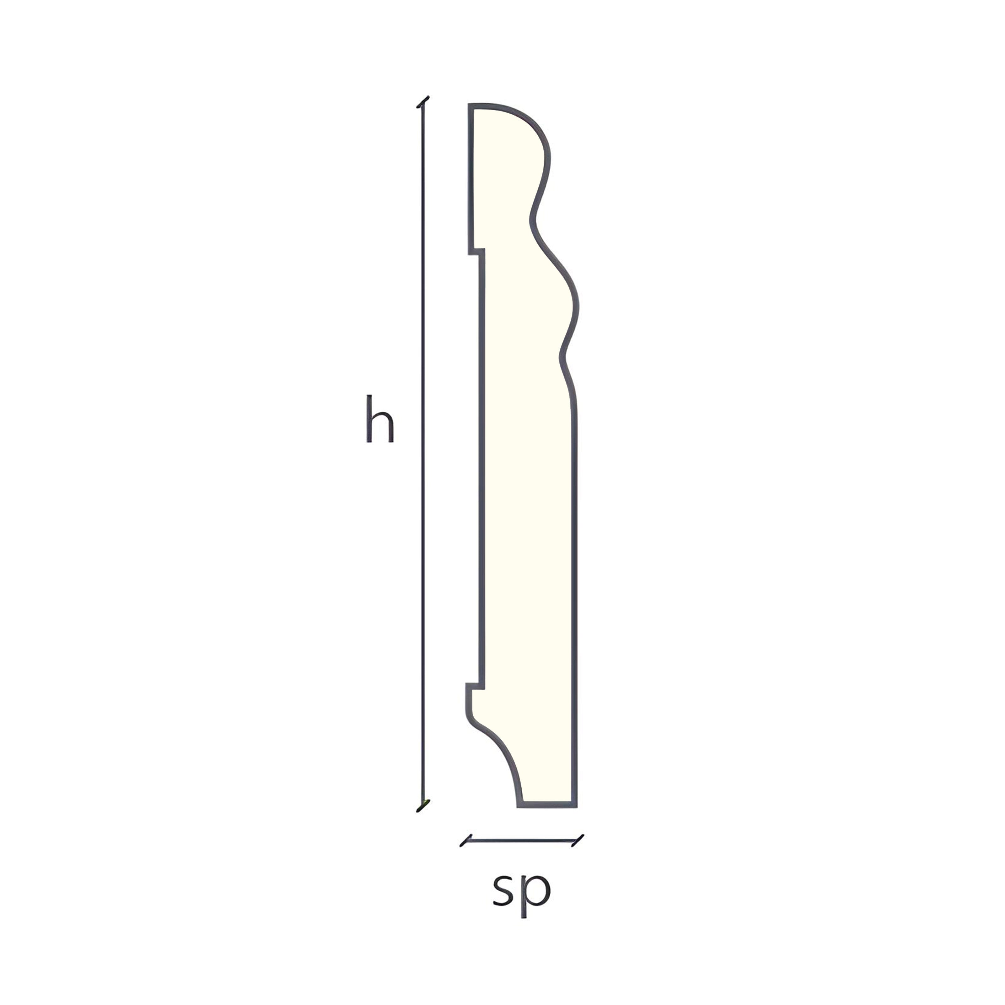 96ML di battiscopa DUCALE in Legno massello 100x15 impiallacciato in essenza o bianchi RAL - Eternal Parquet