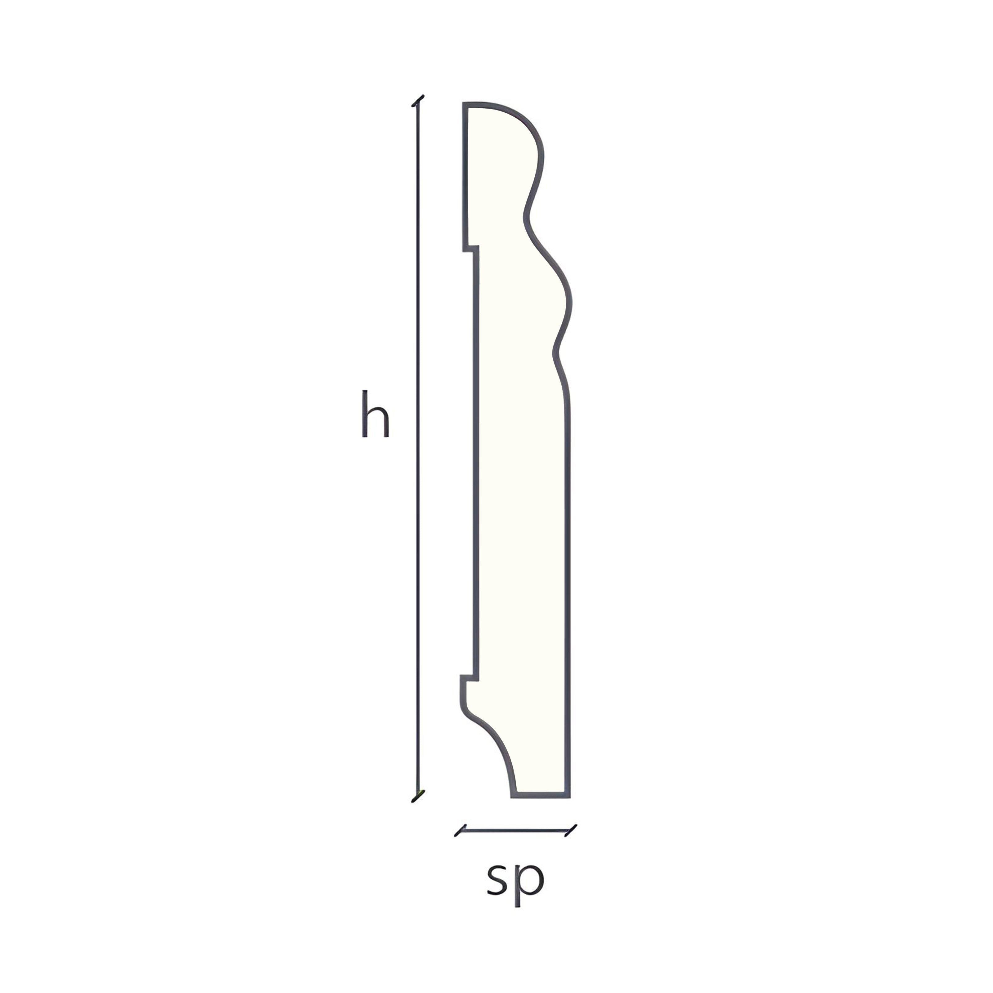 96ML di battiscopa DUCALE in Legno massello 100x15 impiallacciato in essenza o bianchi RAL - Eternal Parquet