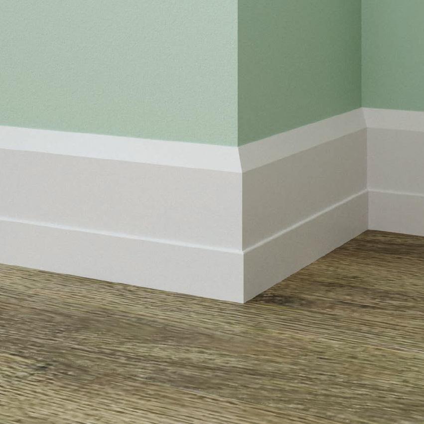 BATTISCOPA legno MASSELLO Zoccolino MOD. RINASCIMENTALE 140X15 laccato bianco - Eternal Parquet