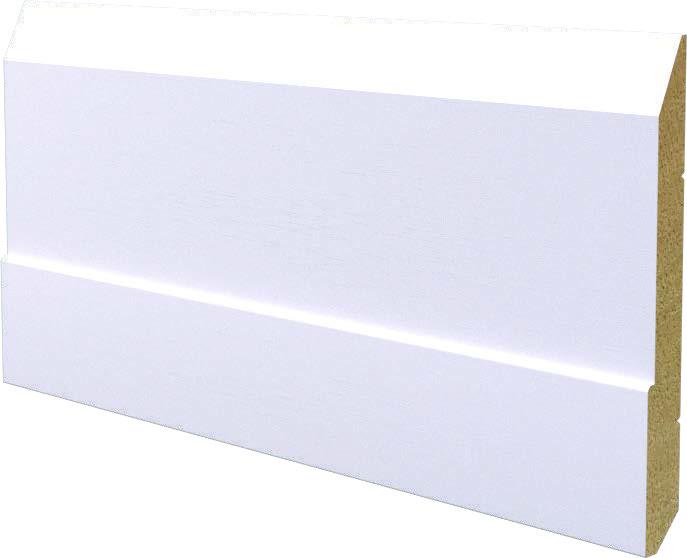 BATTISCOPA legno MASSELLO Zoccolino MOD. RINASCIMENTALE 140X15 laccato bianco - Eternal Parquet