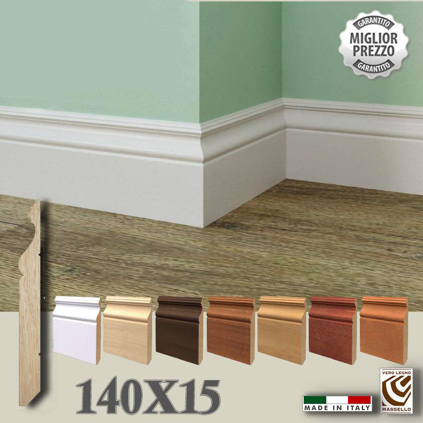 96ML BATTISCOPA in legno MASSELLO DUCALE ALEXANDER 140X15 - Eternal Parquet