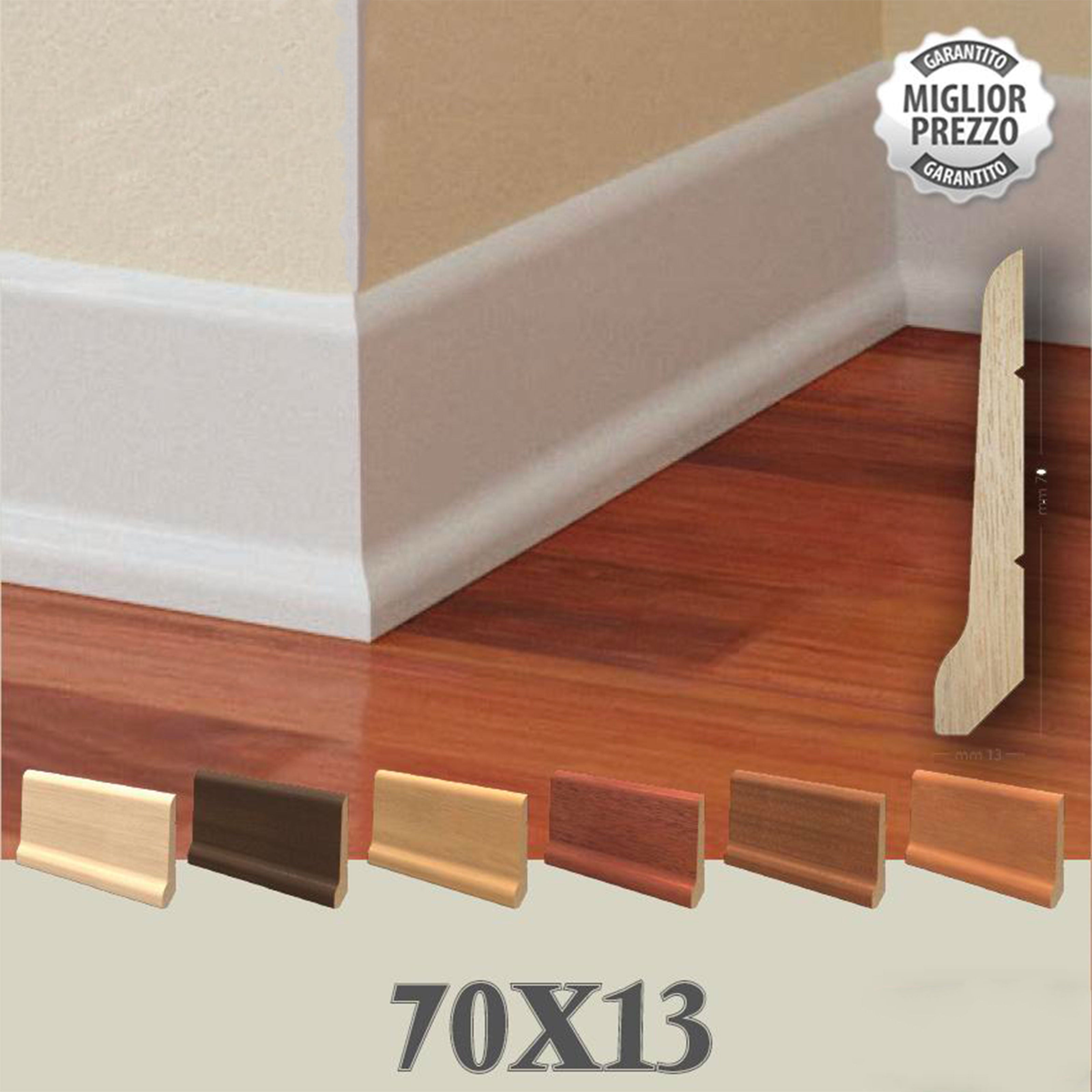 96ML BATTISCOPA ZOCCOLINO in legno MASSELLO MODENESE 70X13 - Eternal Parquet