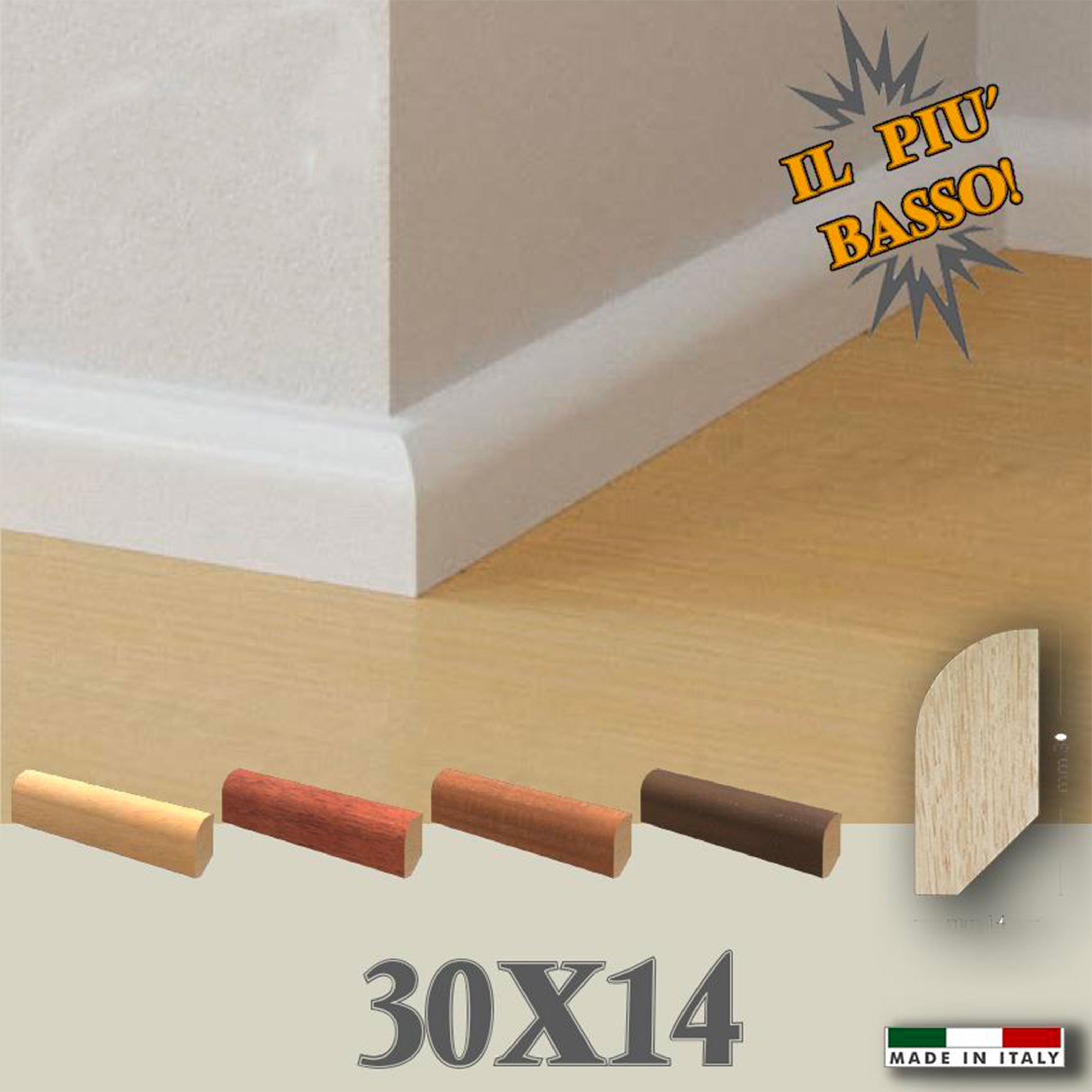 BATTISCOPA ZOCCOLINO in legno MASSELLO Moderno squadrato 30X14 (prezzo al metro lineare) - Eternal Parquet