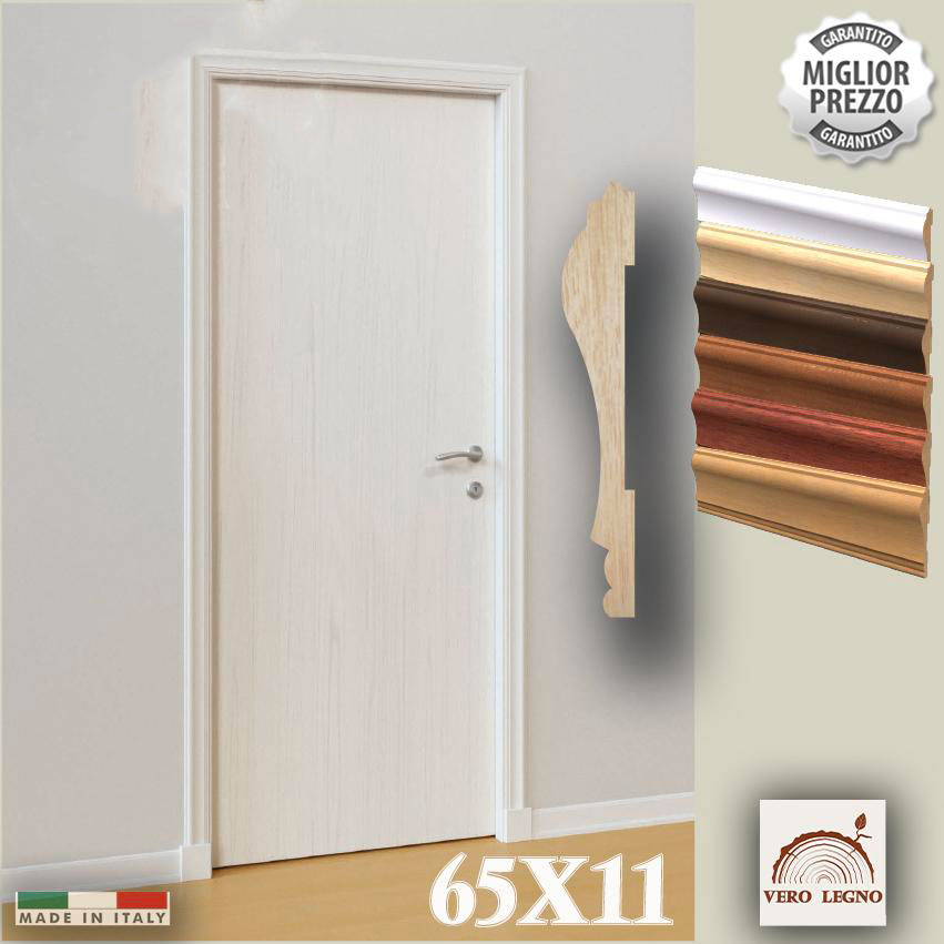 Coprifilo Mostrina telaio porte finestre in Legno massello Imperiale 65x11 varie essenze - Eternal Parquet