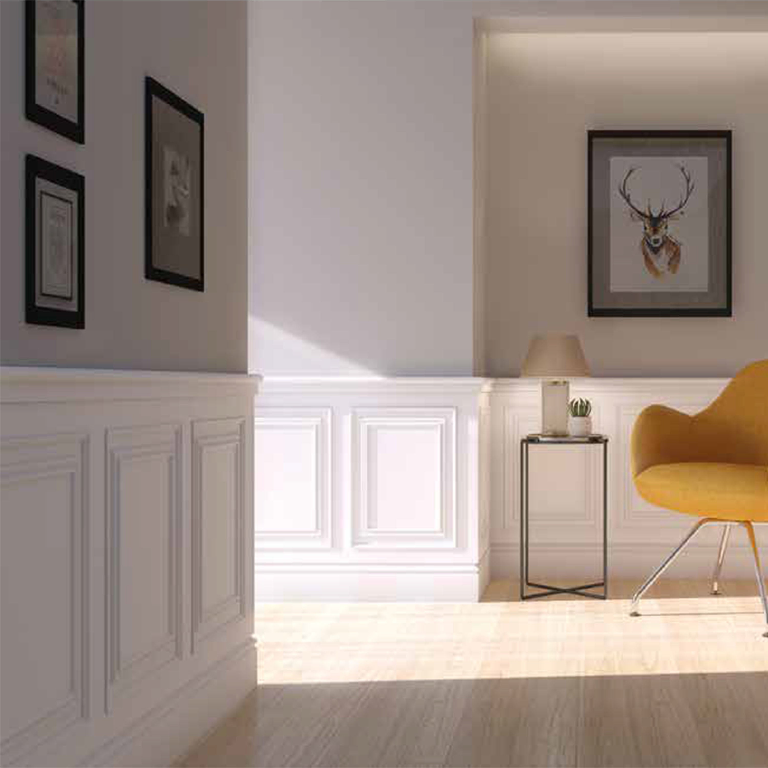 2,2mq di Boiserie in Duropolimero Polistrutturato Mod.Dallas L200xH110 anche scale - Eternal Parquet