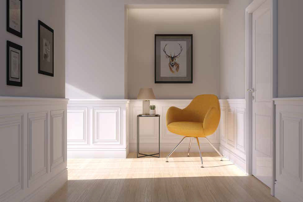 2,2mq di Boiserie in Duropolimero Polistrutturato Mod.Dallas L200xH110 anche scale - Eternal Parquet