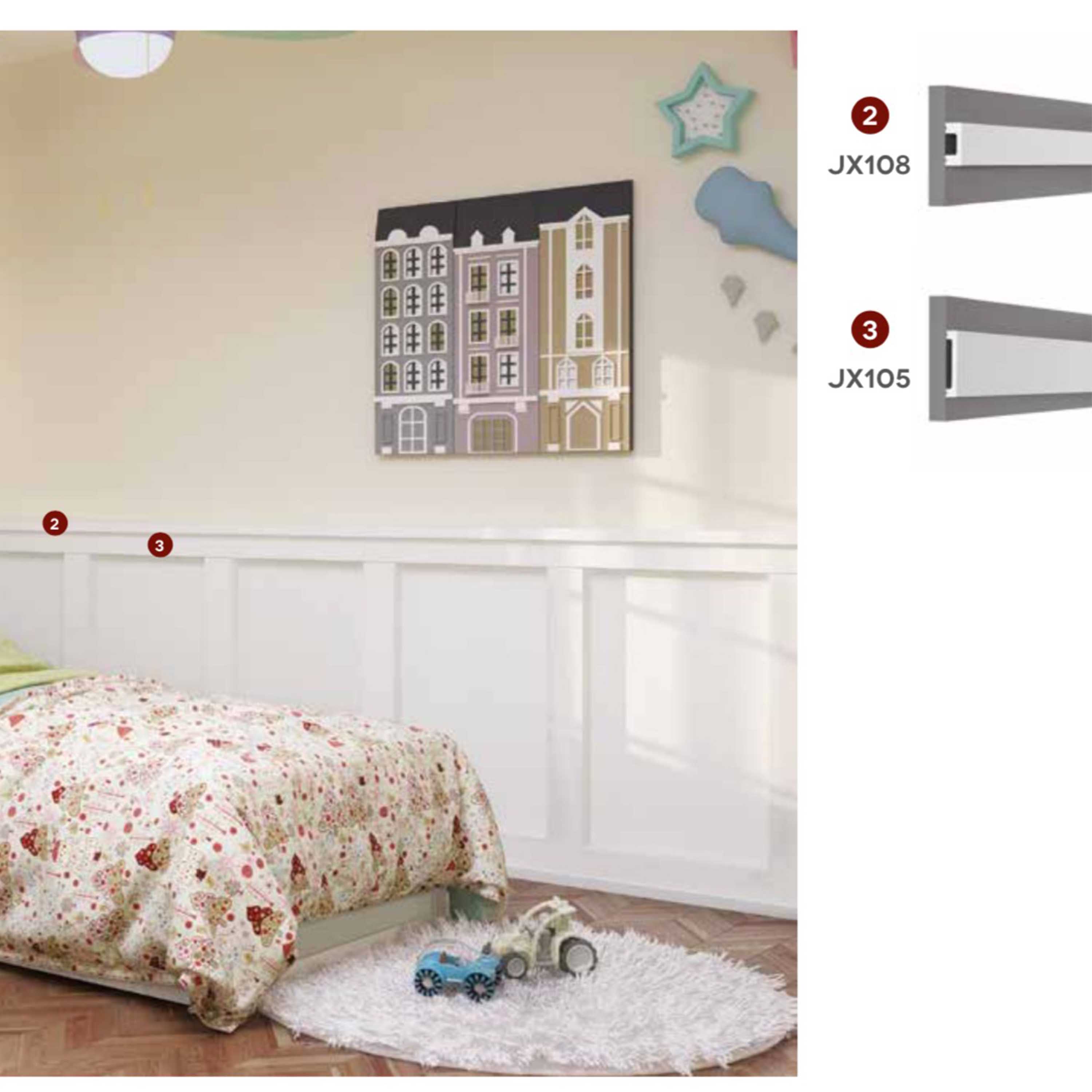 2,5mq di Boiserie in Duropolimero Polistrutturato Mod.TUCSON L200xH125 - Eternal Parquet