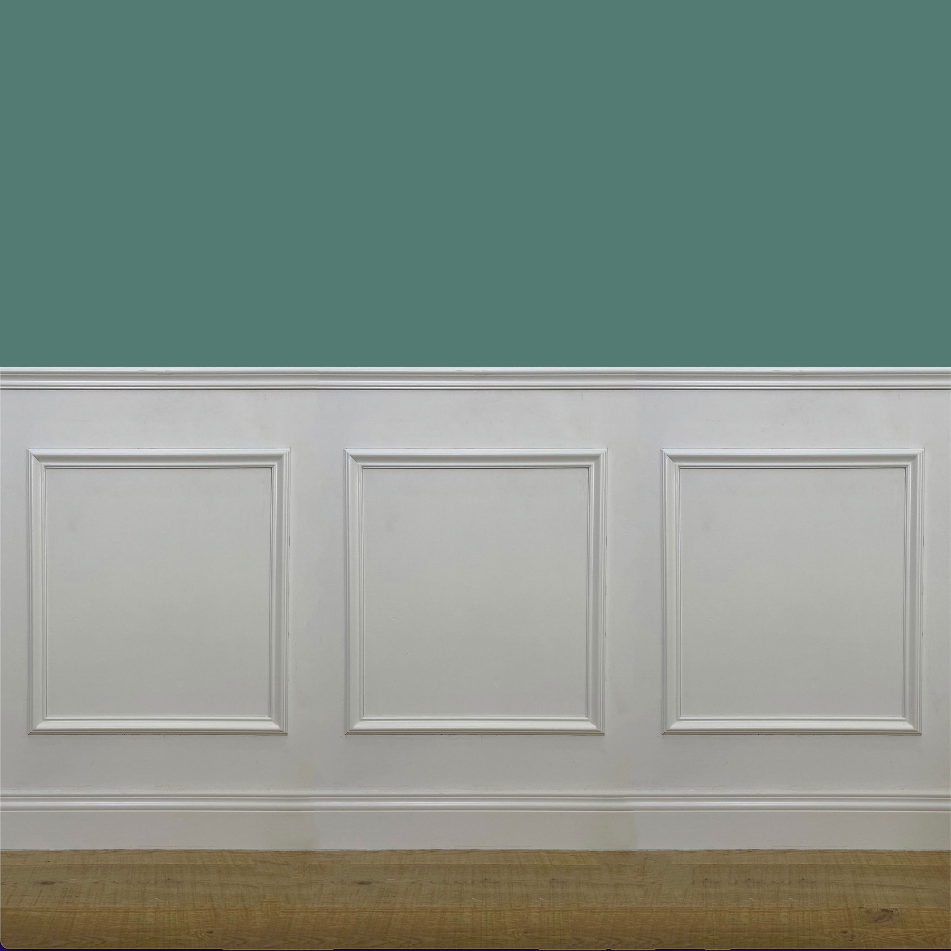 2 metri lineari di Boiserie in legno MASSICCIO di Ayous laccato bianco tutto incluso (200Lx100Hcm) - Eternal Parquet