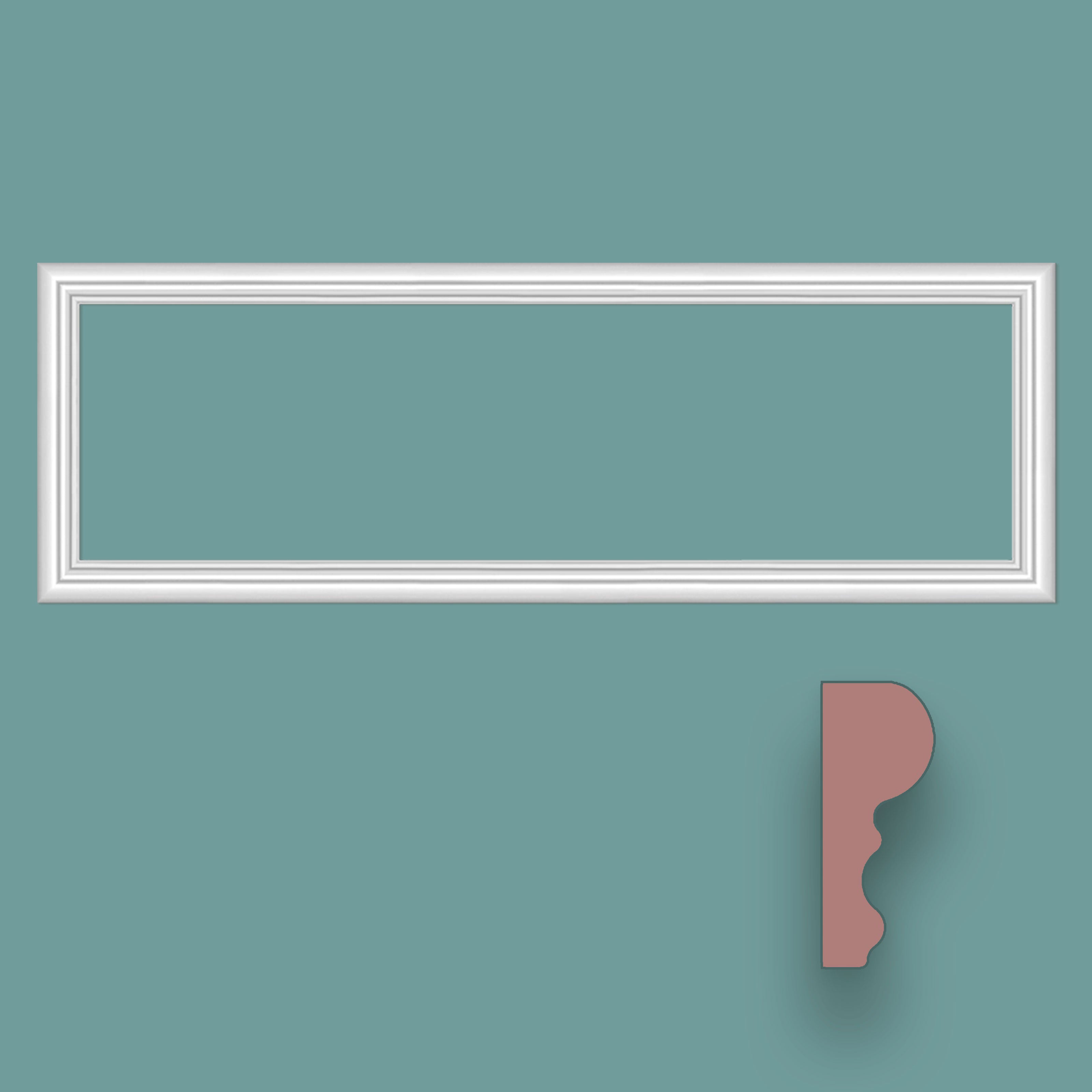 Cornice Bugna per Boiserie a parete in polimeri 50x150cm Bianca già tagliata in blister - Eternal Parquet