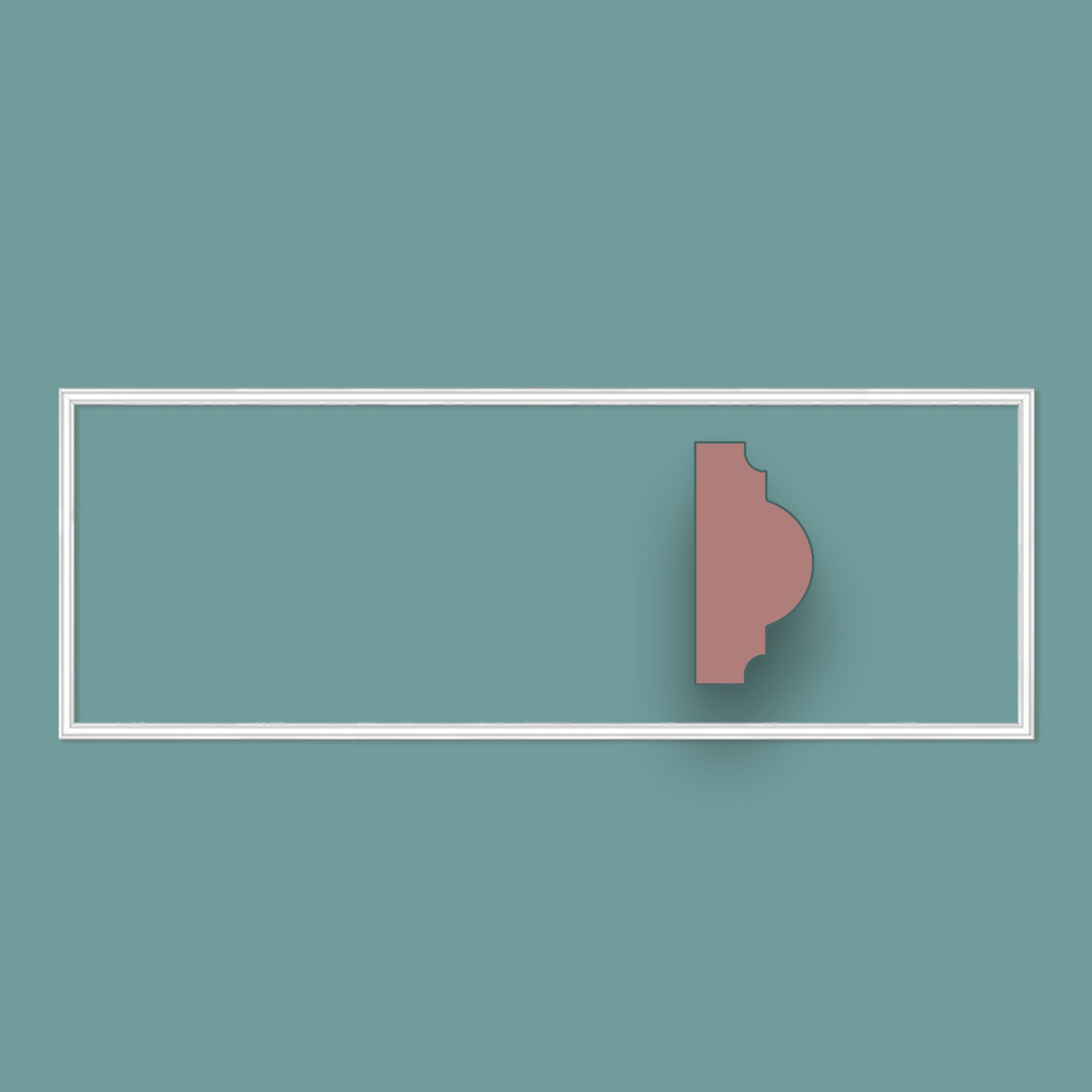 Cornice Bugna per Boiserie rivestimento a parete in polimeri 30x100cm Bianca già tagliata - Eternal Parquet