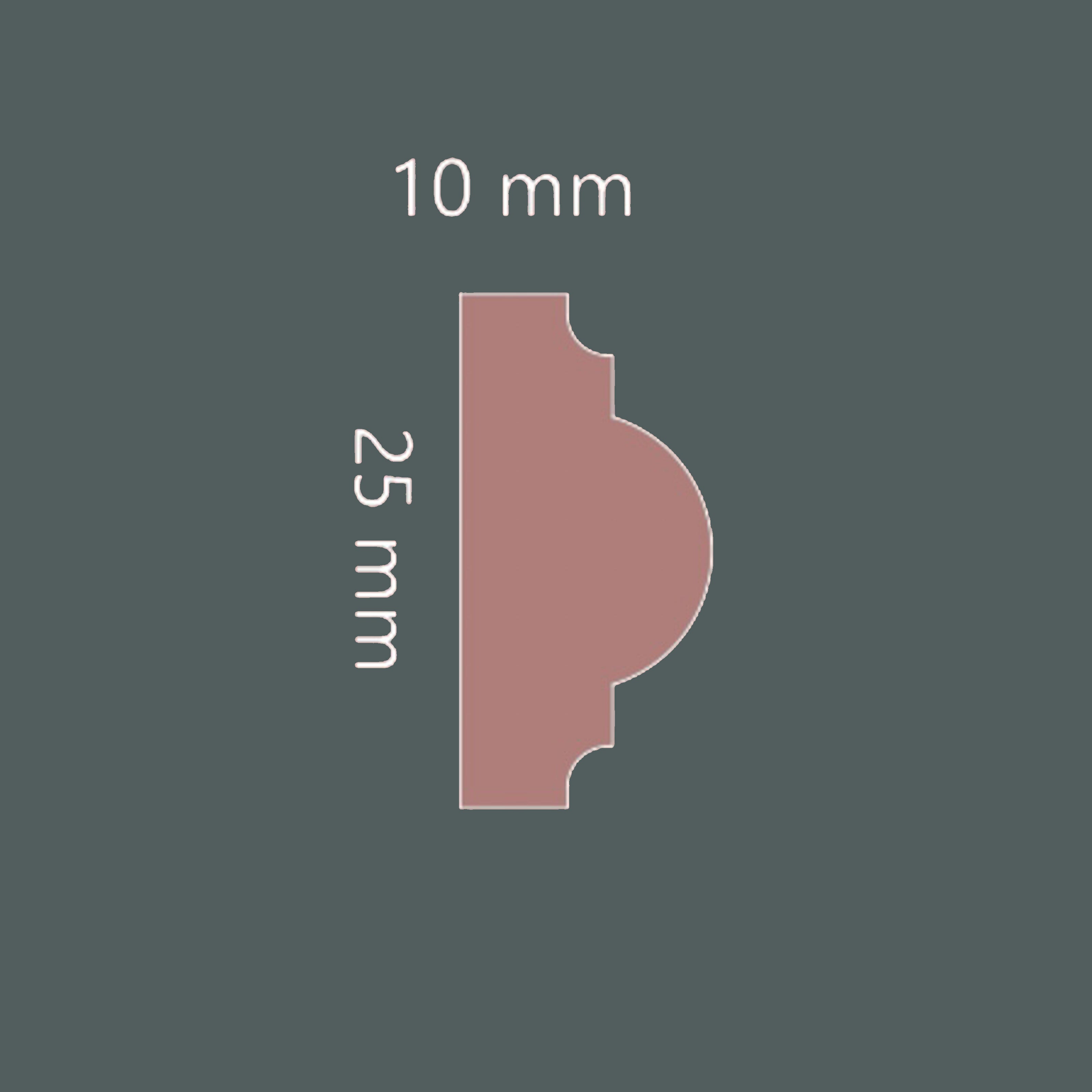 Cornice Bugna per Boiserie rivestimento a parete in polimeri 30x100cm Bianca già tagliata - Eternal Parquet